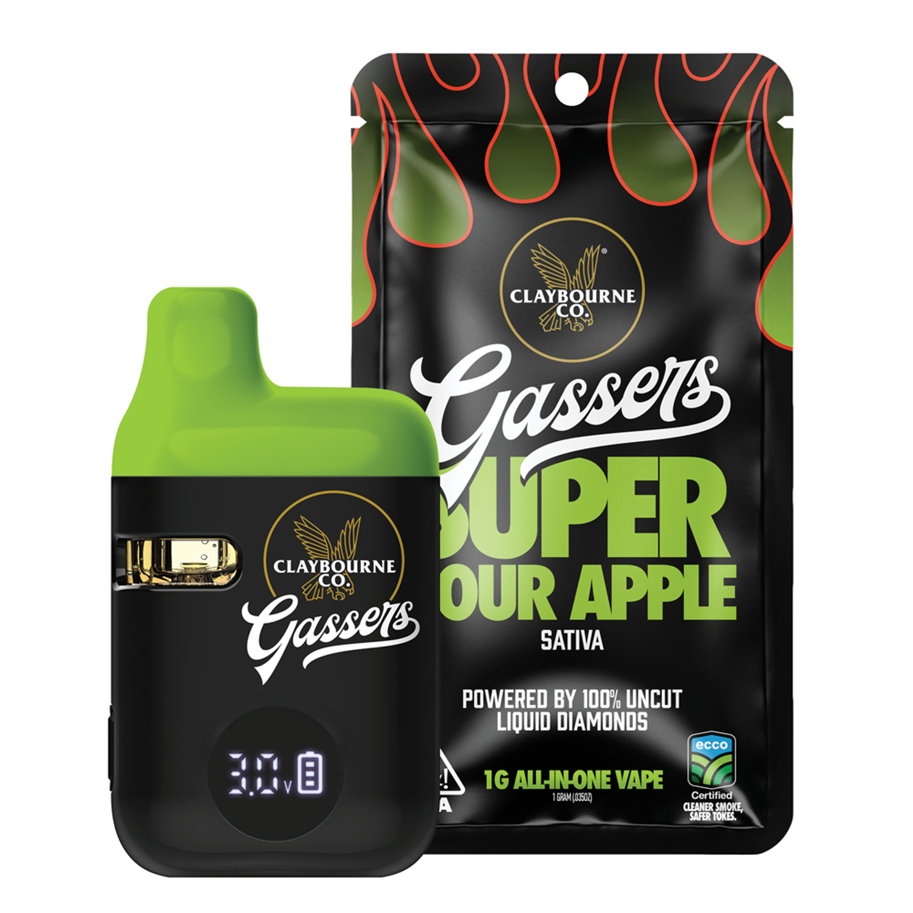 Super Sour Apple (S) AIO - 1g - Claybourne Co. - Super Sour Apple (S) - $29.90 - Cartridges