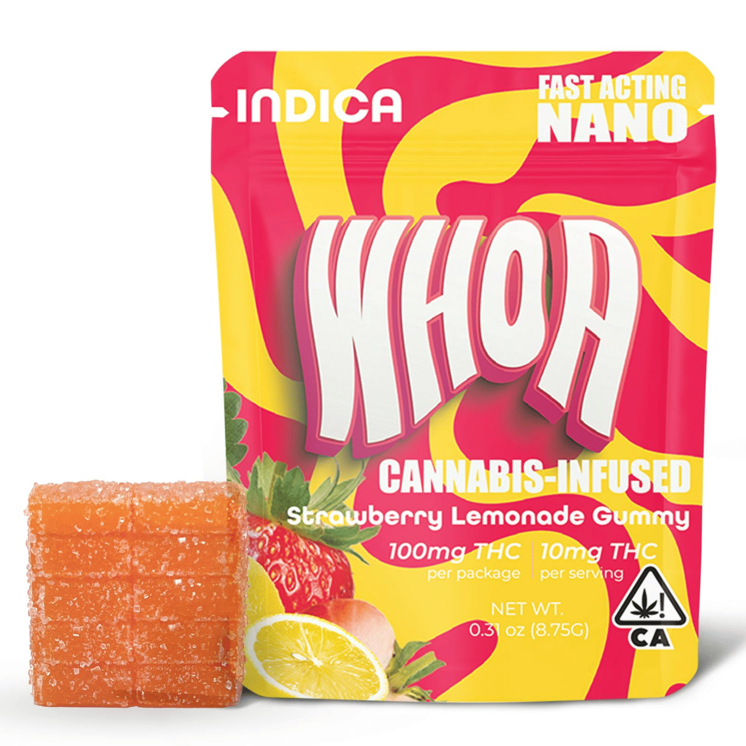 Strawberry Lemonade Gummy 100mg - WHOA -  - $6.75 - Edible