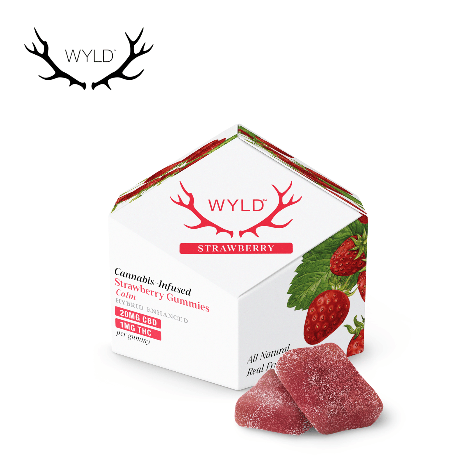 WYLD - Strawberry Gummies - 200mg CBD + 10mg THC - Wyld -  - $14.99 - Edibles
