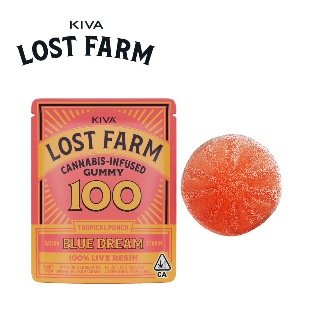 Lost Farm Gummies – Cherry Mango Amarelo - Live Rosin Gummy - 100g - Kiva -  - $13.99 - Edibles