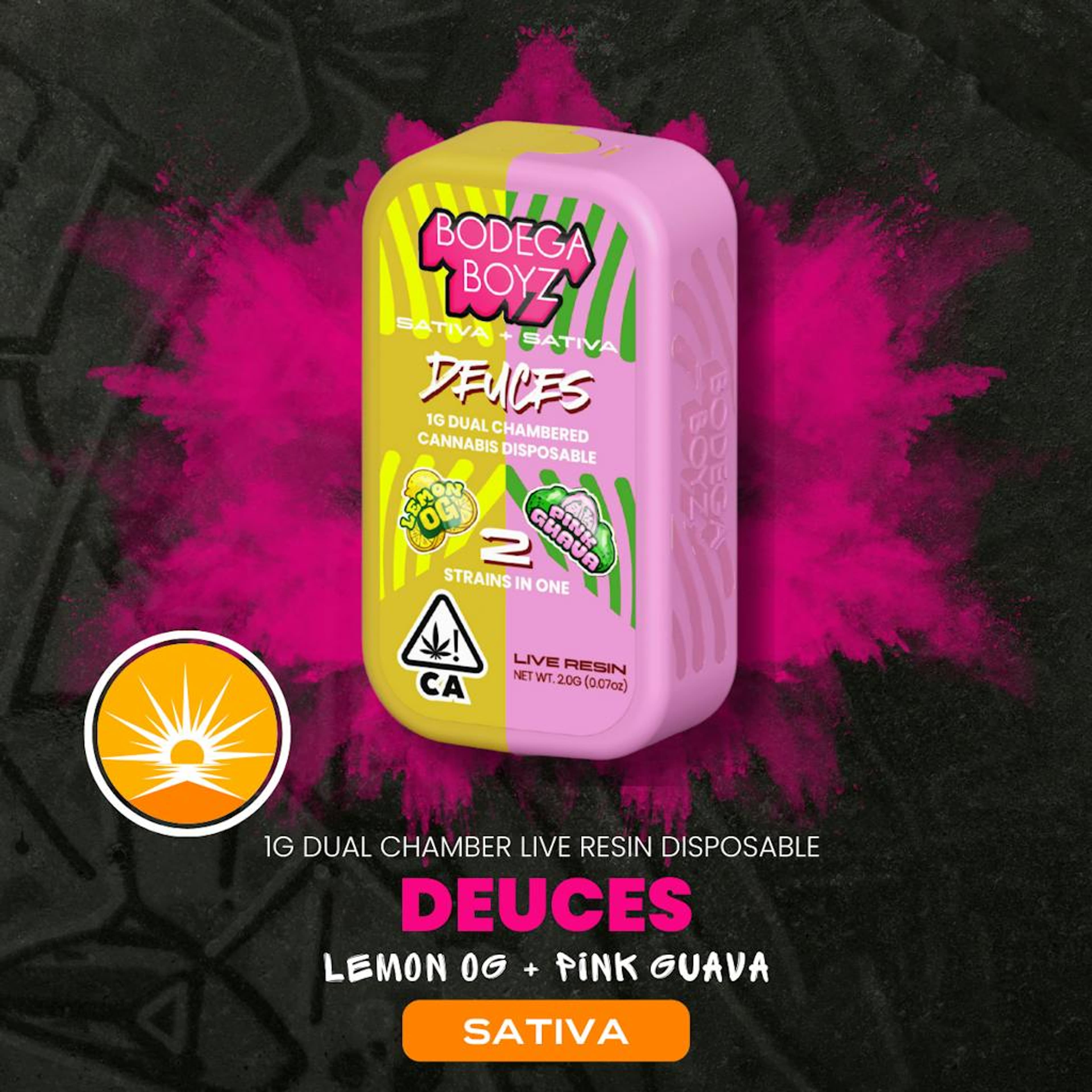 Lemon OG x Pink Guava - 1g Duel Live Resin Dispo - Bodega Boyz - 1g Dispo - Sativa - $20 - All-In-One (Disposables)