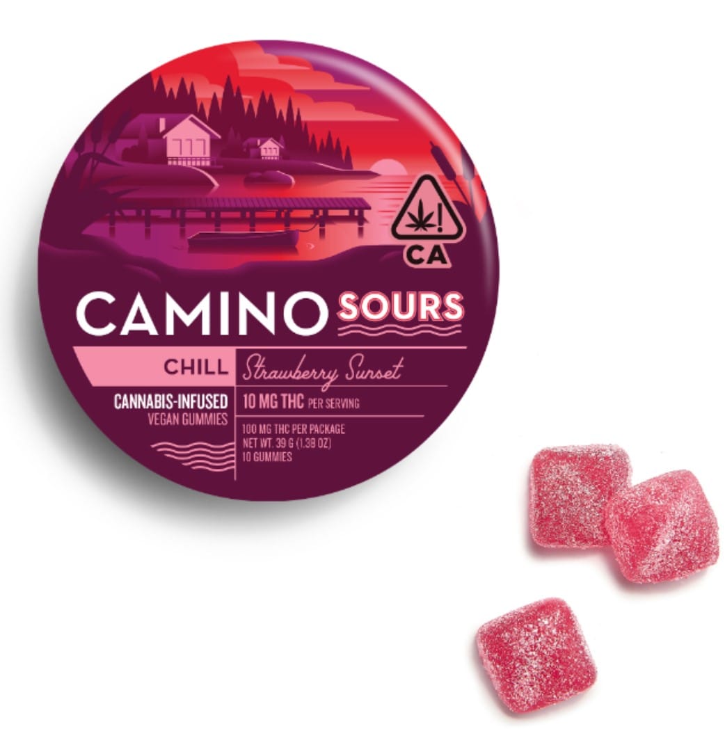 $27.77 Sours Camino Chill Strawberry Sunset - Kiva -  - $20 - Edibles