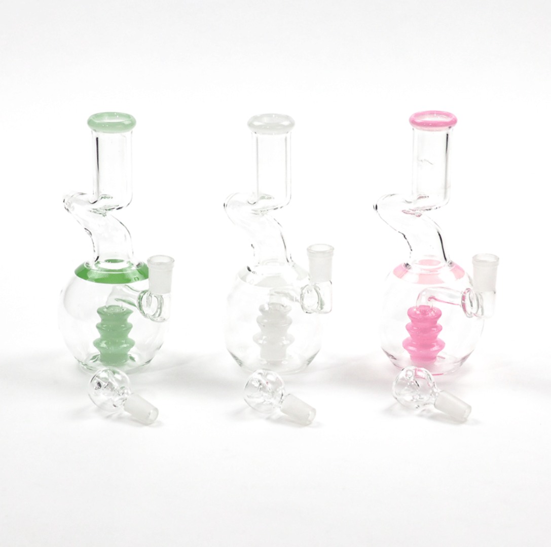 8" Slime Zong Shaped Bong with Flower Bowl, Assorted Colors - LuvBuds - 8" Slime Zong - $35 - Pipes/Bongs/Dab Rigs
