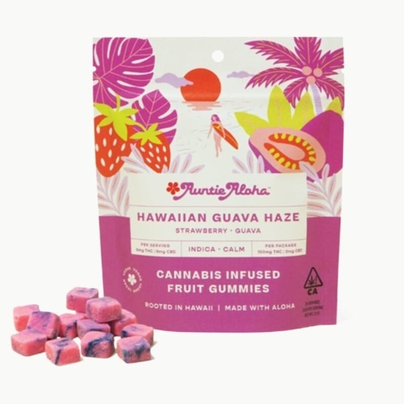 Hawaiian Guava Haze 100mg 20pk - Auntie Aloha -  - $17.50 - Edibles