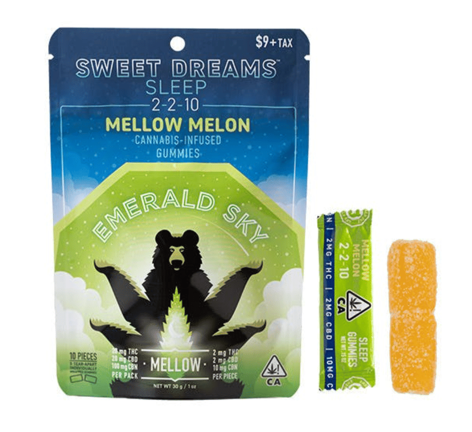 5PK 20mg Mellow Melon 2:2:10 THC/CBD/CBN - Emerald Sky -  - $9.25 - Edibles