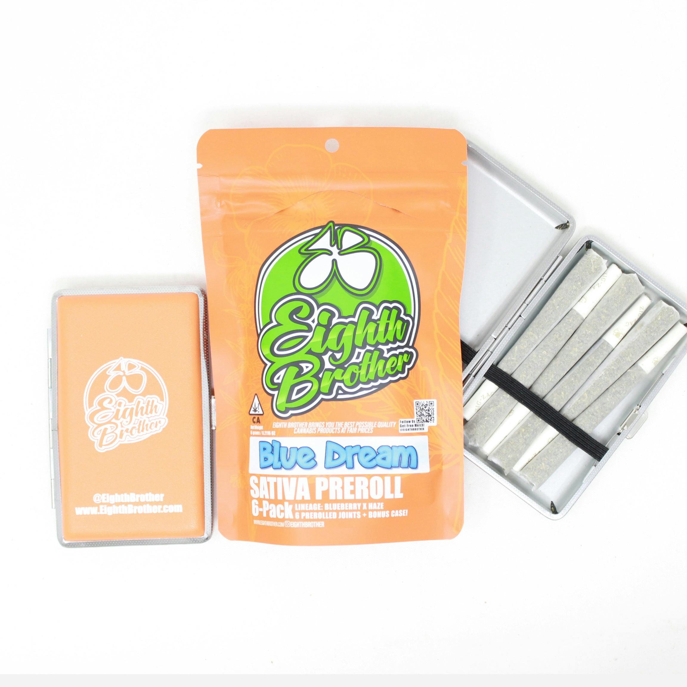Blue Dream Preroll Case (6 - 1 G Prerolls) - Eighth Brother -  - $12 - Pre-Rolls