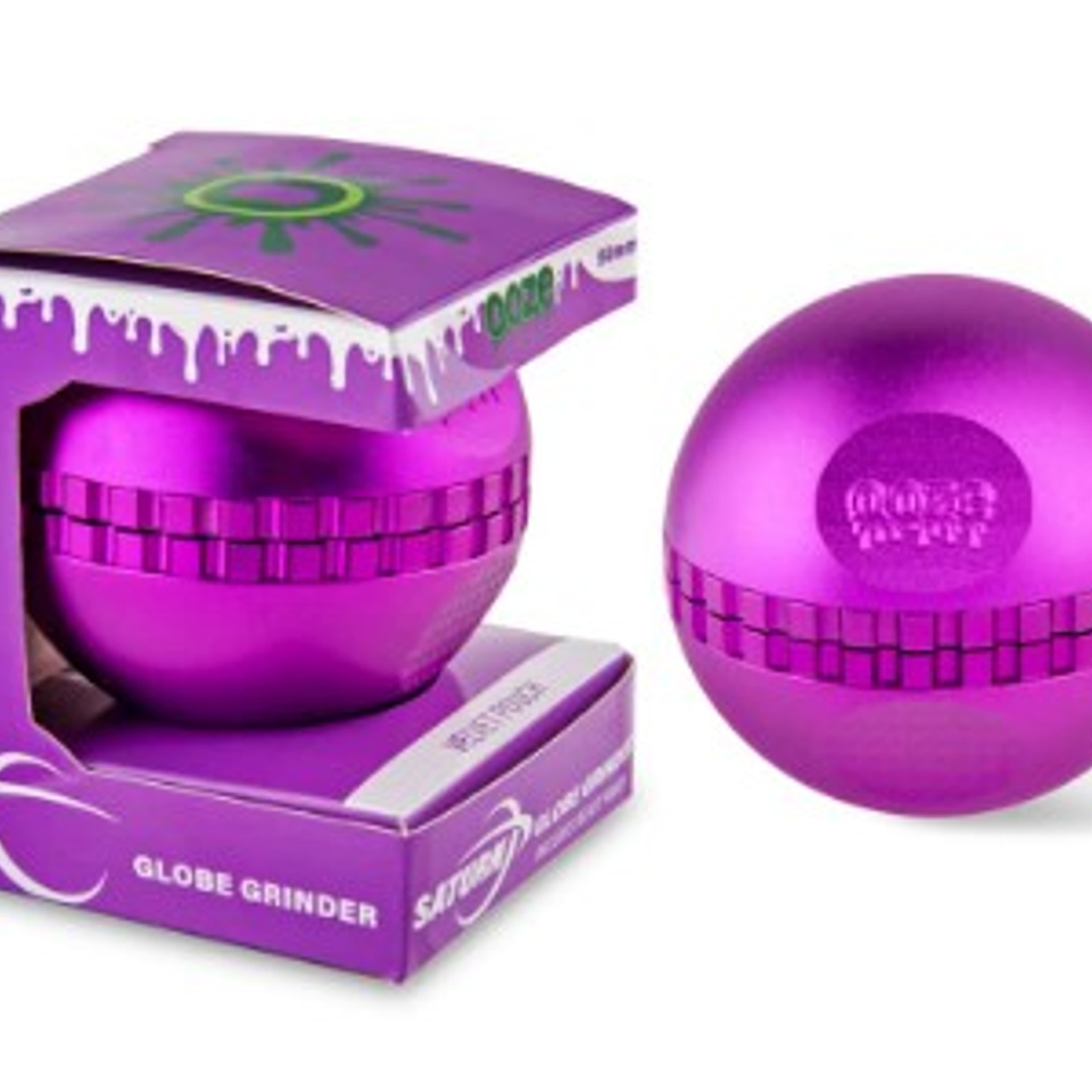 Ooze Saturn Herb Globe Grinder (Purple) - 4pc - Biohazard - - $25 - Paraphernalia