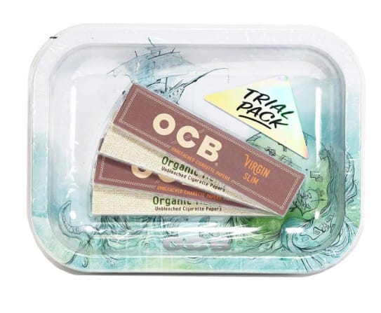 OCB Rolling Papers w/ Metal Rolling Tray -78mm - Biohazard -  - $12 - Paraphernalia