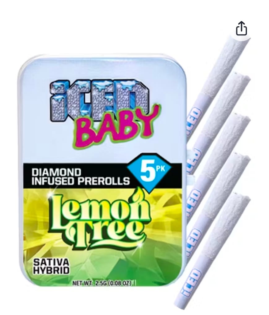ICED - Infused Preroll - 0.5g 5pk - Lemon Tree -  - $50 - Pre-Rolls
