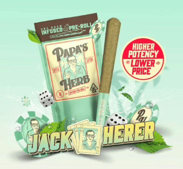 Infused Pre-Roll - Jack Herer 1g - Papa's Herb -  - $12 - Pre-Roll