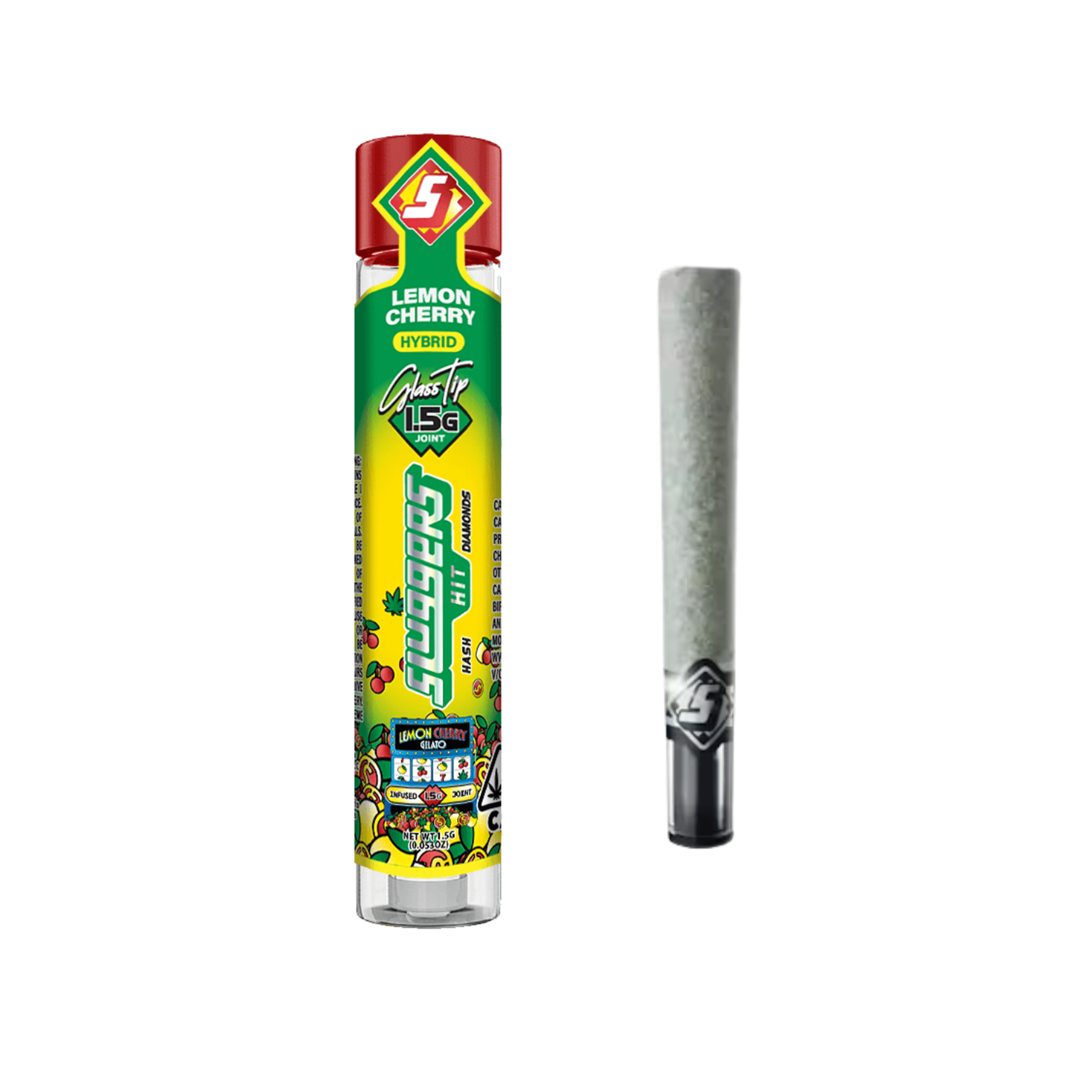 Lemon Cherry Gelato Infused 1.5g Preroll - Sluggers Hit - - $15.50 - Preroll