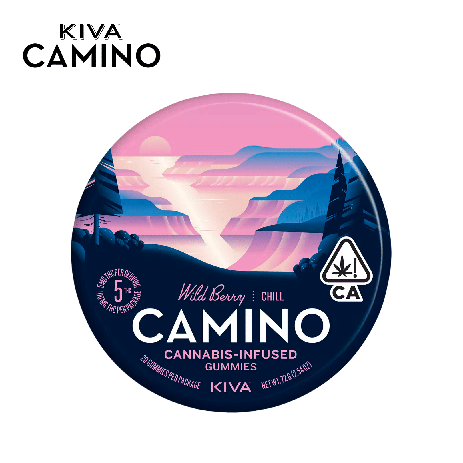 Camino - Wild Berry 'Chill' - Gummies - 100mg - Kiva -  - $17.99 - Edibles