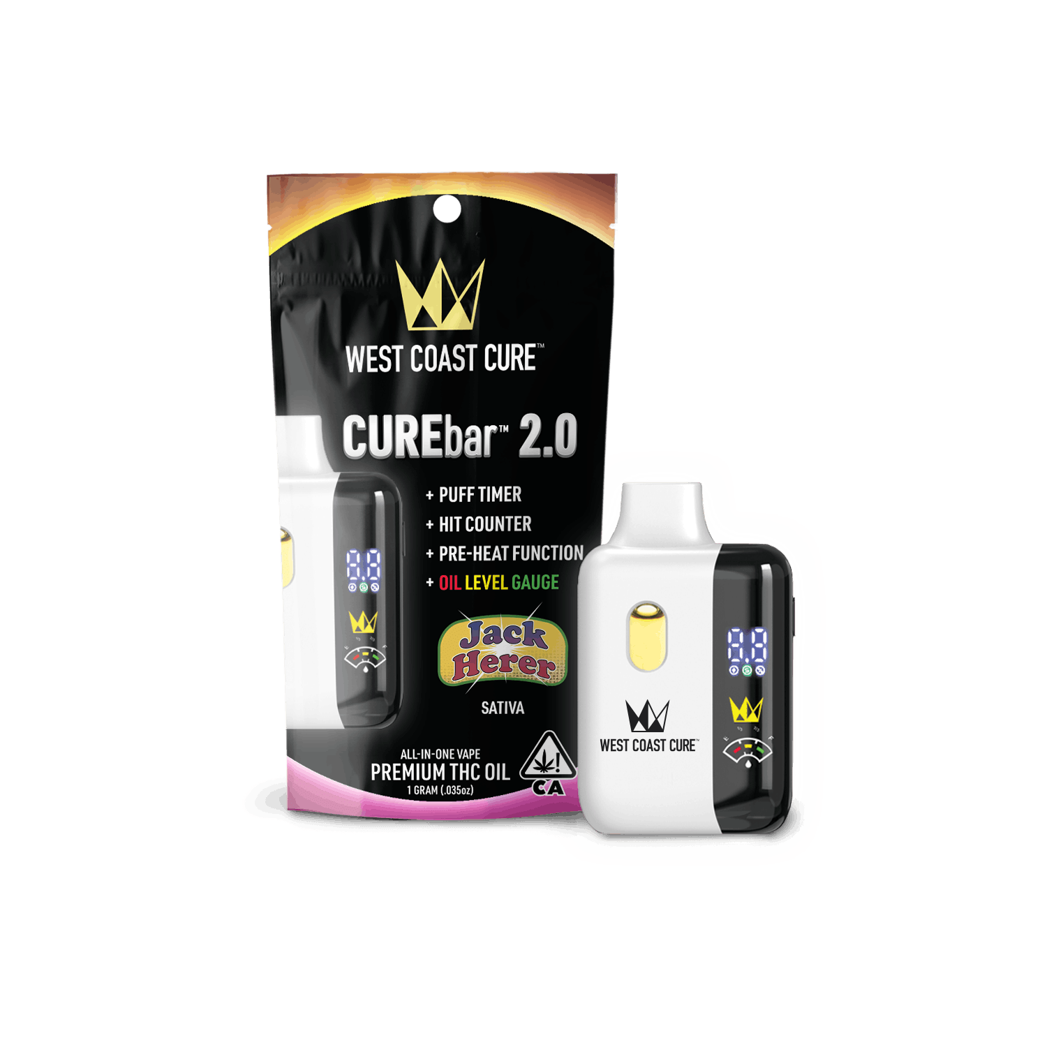 Jack Herer AIO CUREbar - 1G 2.0 - West Coast Cure -  - $25.21 - Vapes