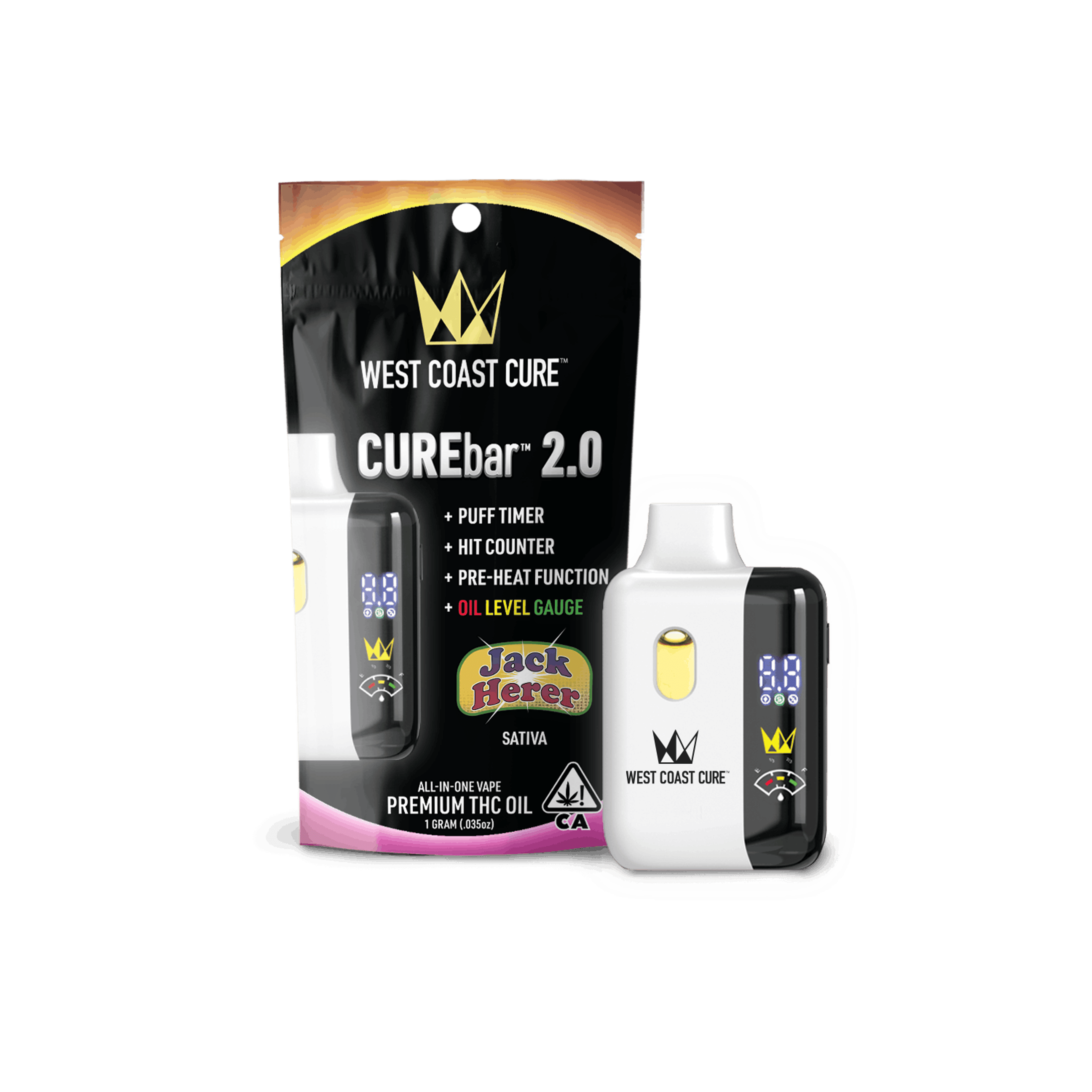 Jack Herer AIO CUREbar - 1G 2.0 - West Coast Cure - - $25.21 - Vapes