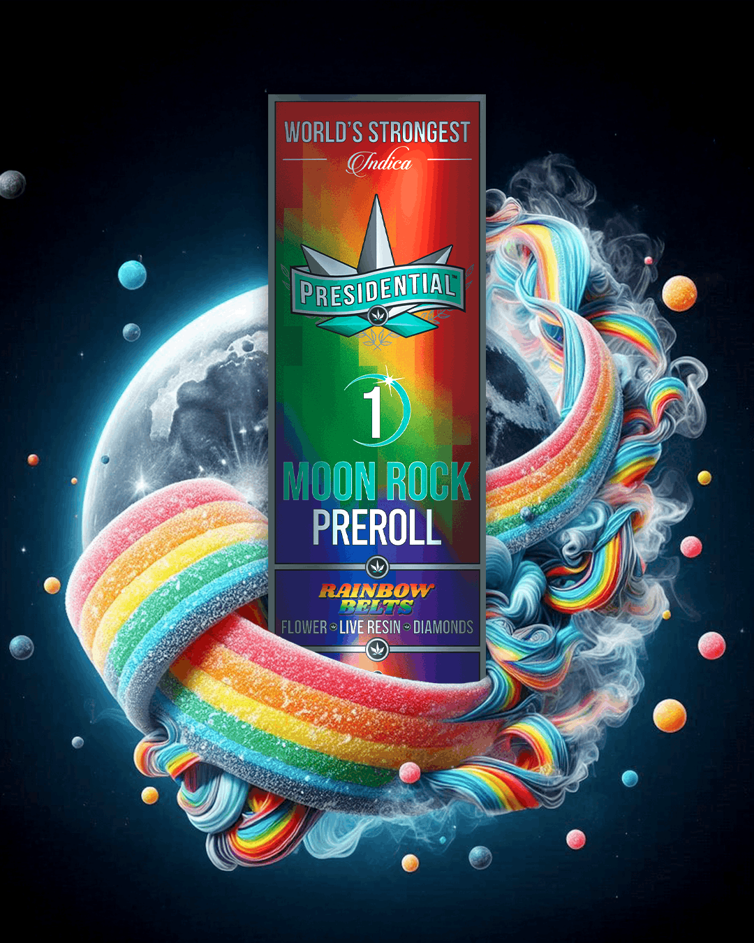 Presidential Moon Rock Preroll -Rainbow Belts - PRESIDENTIAL -  - $13 - Pre-Rolls