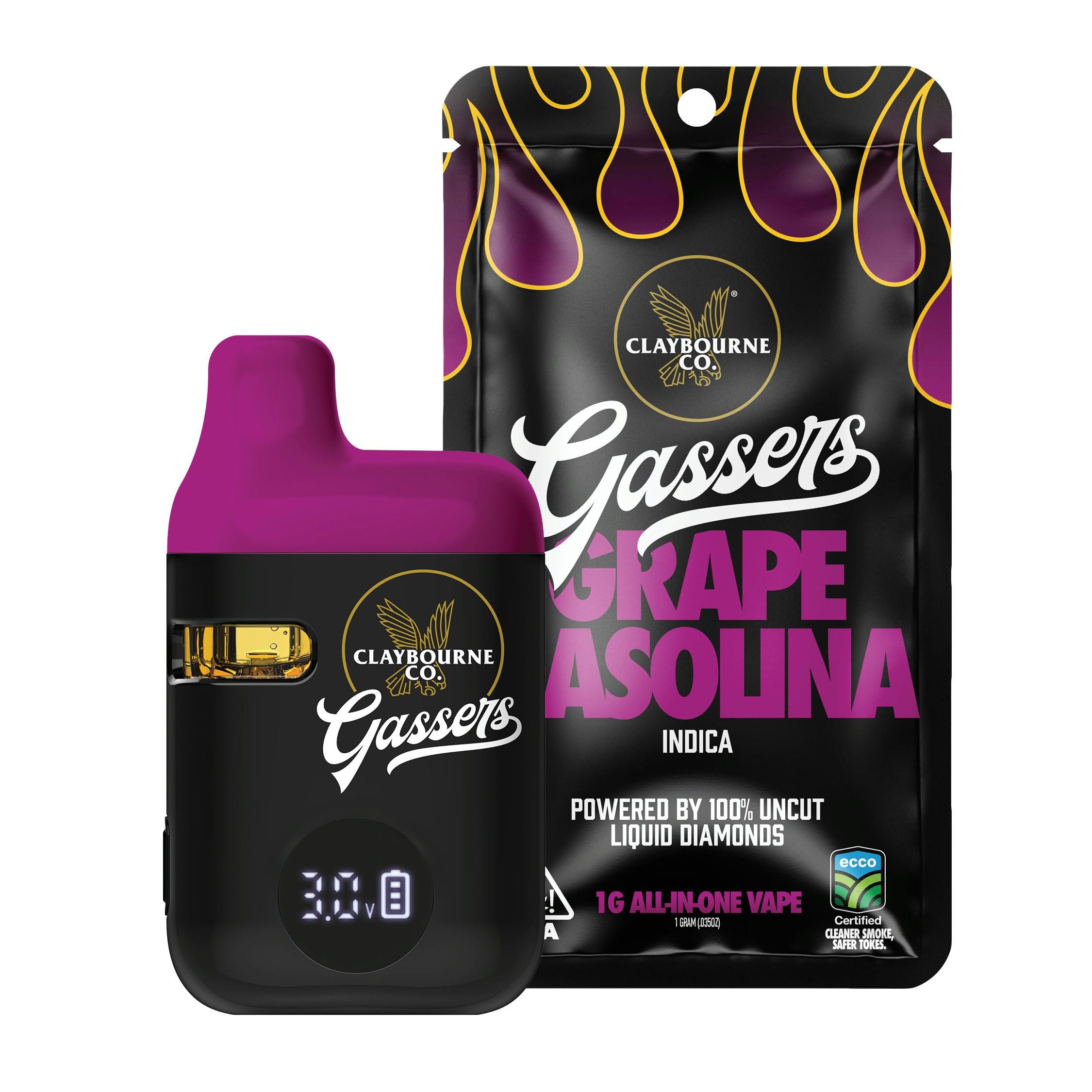 Claybourne Liquid Diamond AIO - Grape Gasolina - 1G - Claybourne - AIO Diamonds - $29.99 - Disposable Vape Pens (All In One)