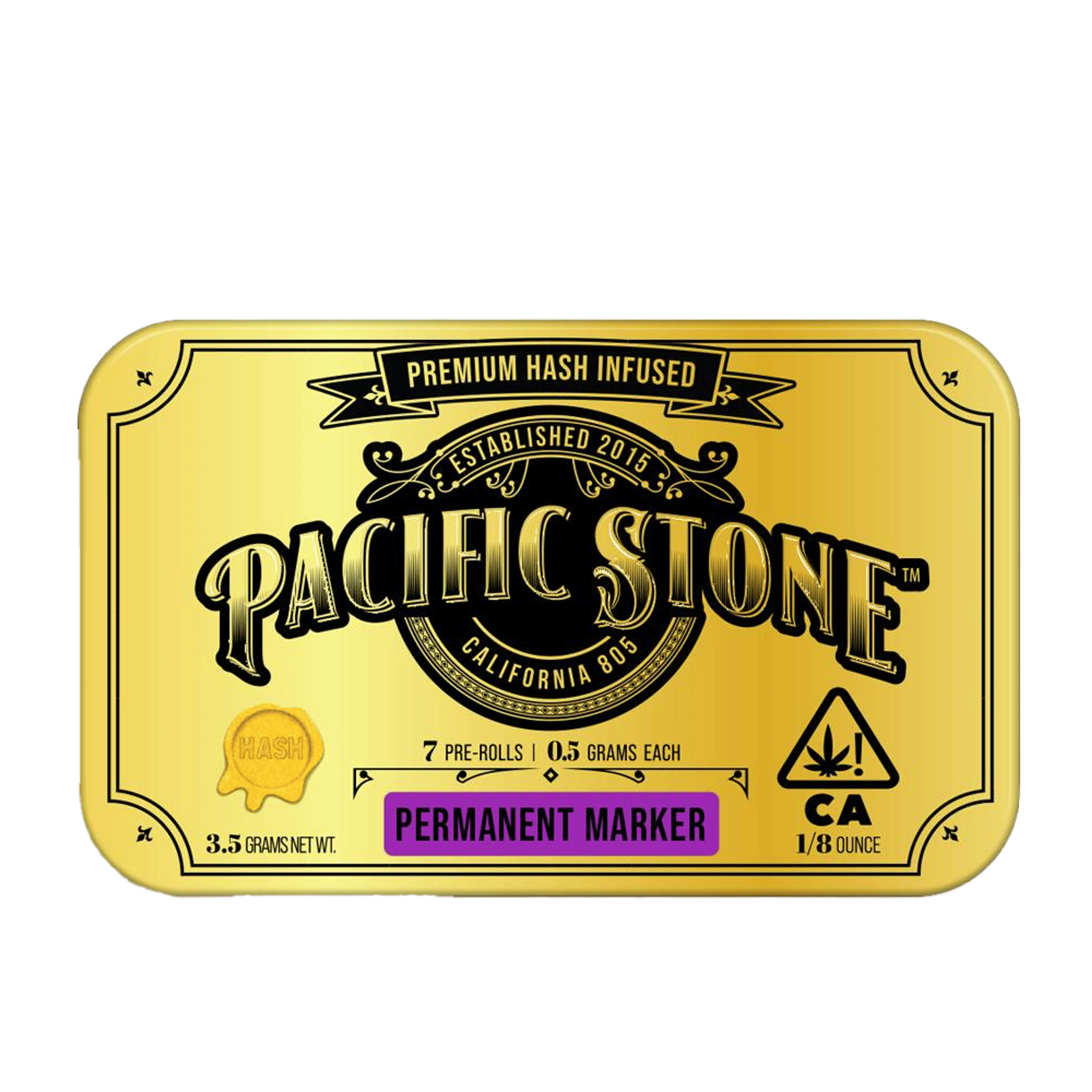 Permanent Marker Hash Infused Pre-Rolls (7Pk) (3.5G) - Pacific Stone - (7Pk) (3.5G) - $30 - Preroll