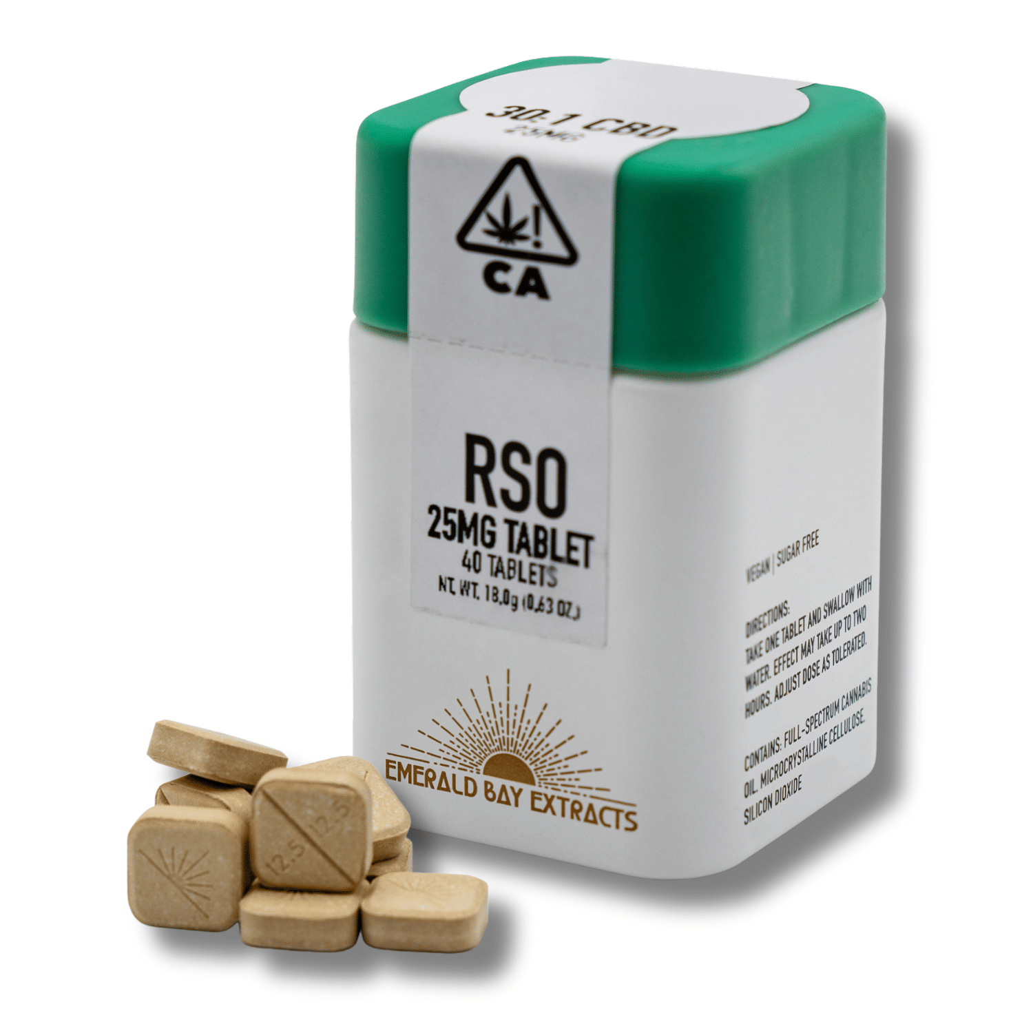 Rosè 1:1 CBD 40ct Tablets - Emerald Bay Extracts -  - $42.75 - Pill