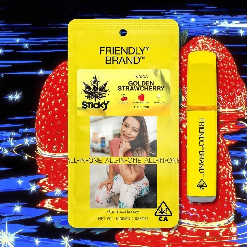 Golden Strawcherry (I) - Sticky - Nu-Resin AIO 1g - Friendly Brand - Golden Strawcherry (I) - $45 - Cartridges