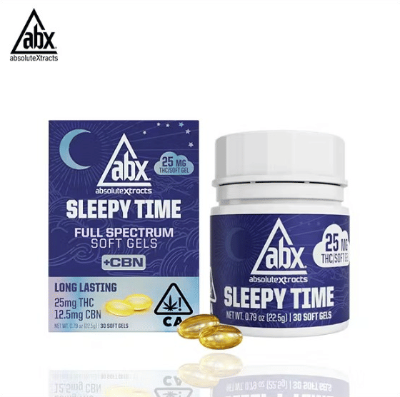 ABX - Sleepy Time Soft Gels - 30 Pack - 25mg/750mg THC / 12.5mg /375mg CBN - ABX -  - $69.99 - Tincture & FSO & Capsule