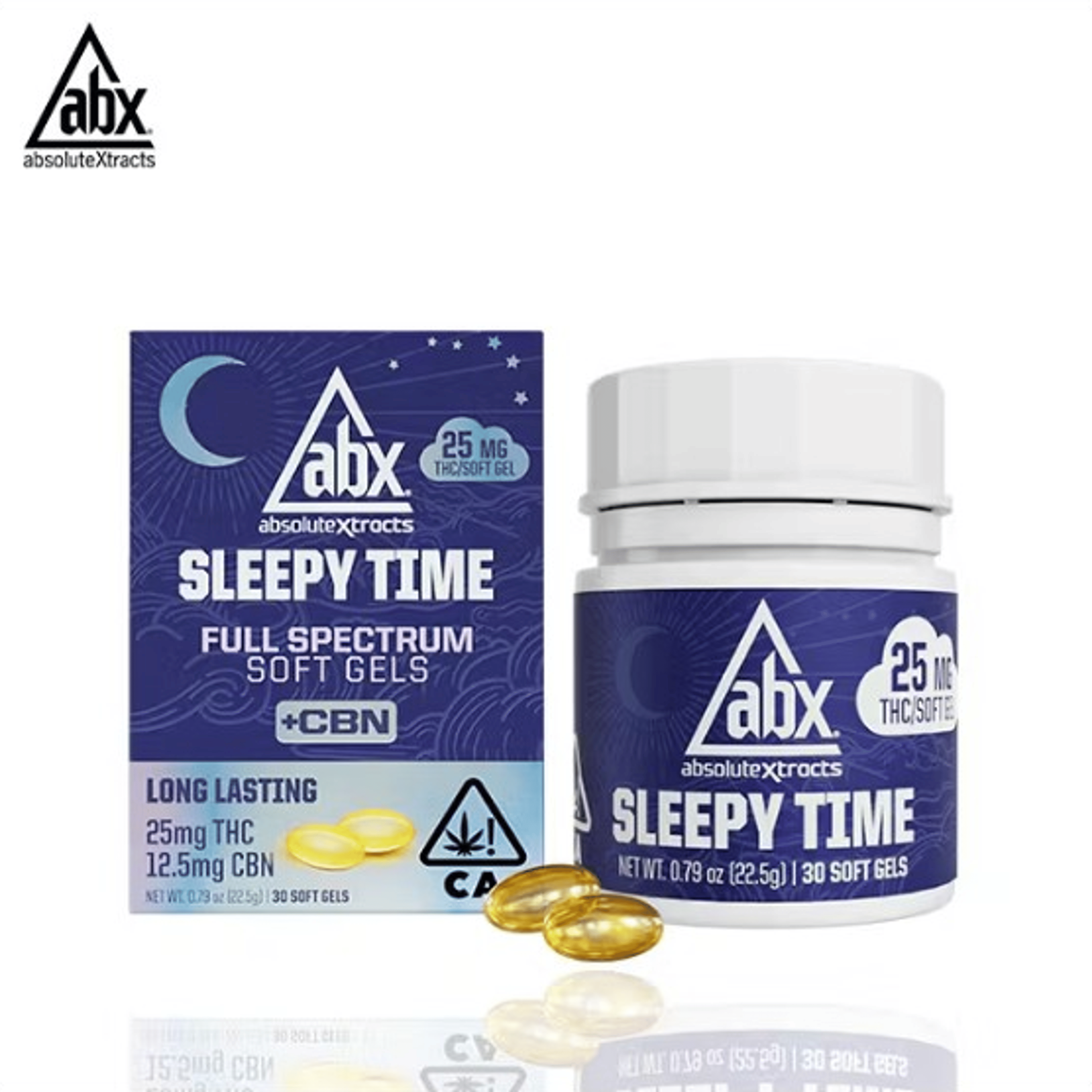 ABX - Sleepy Time Soft Gels - 30 Pack - 25mg/750mg THC / 12.5mg /375mg CBN - ABX - - $69.99 - Tincture & FSO & Capsule