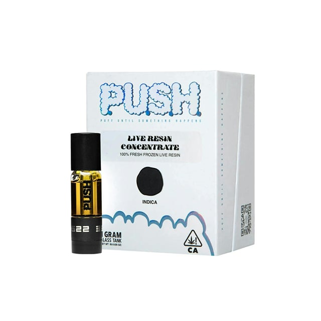 Push - 1g Live Resin 510 Glass Tank - Alien Burger