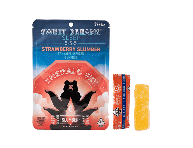 STRAWBERRY SLUMBER SWEET DREAMS GUMMIES | 5:5:5 CBD:CBN:THC | EMERALD SKY