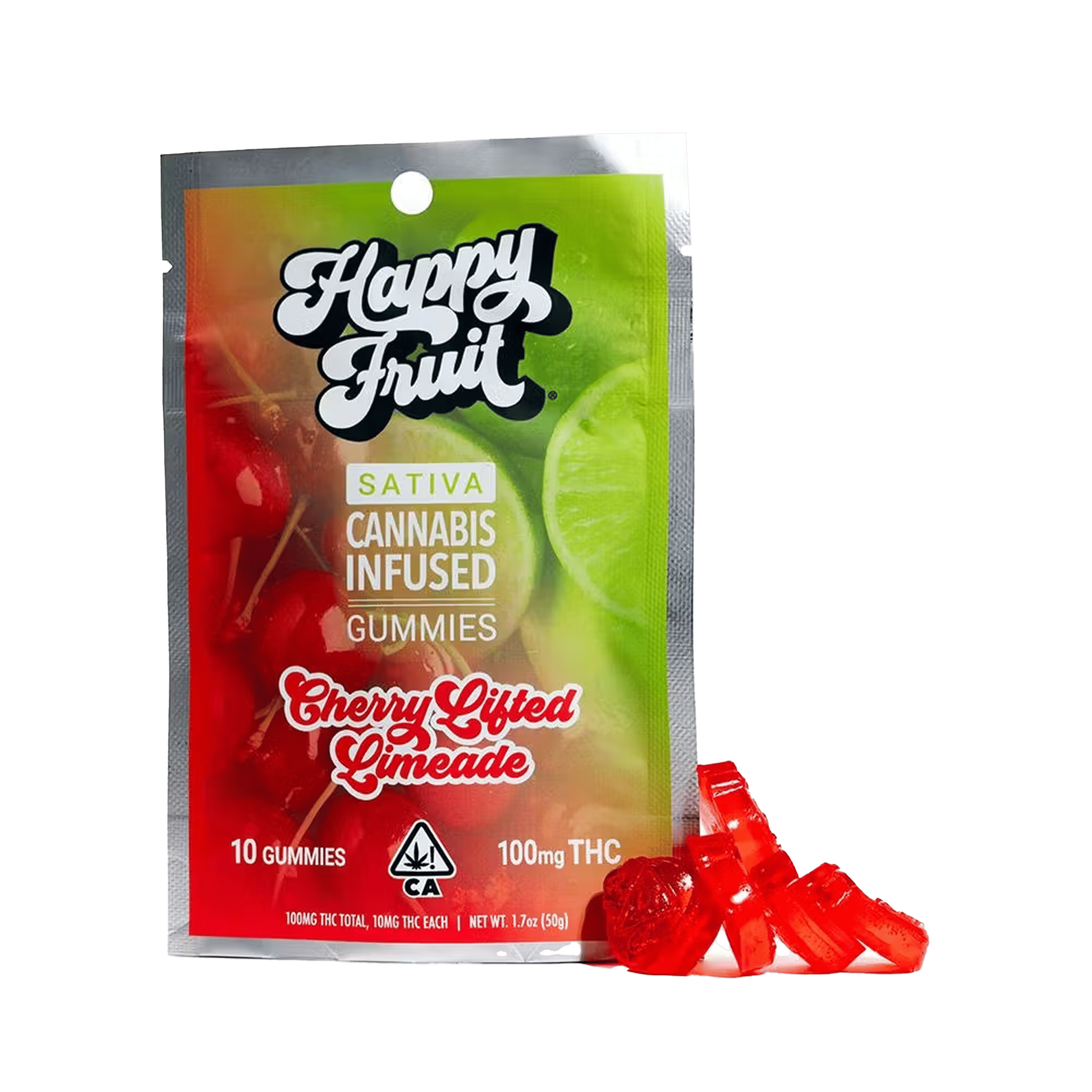 Cherry Lifted Limeade Gummies - Happy Fruit - 10 Gummies - $21.99 - Edibles