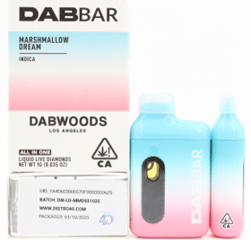 Marshmallow Dream Liquid  Diamond 1G Dab Bar - Dabwoods -  - $30.60 - Cartridges