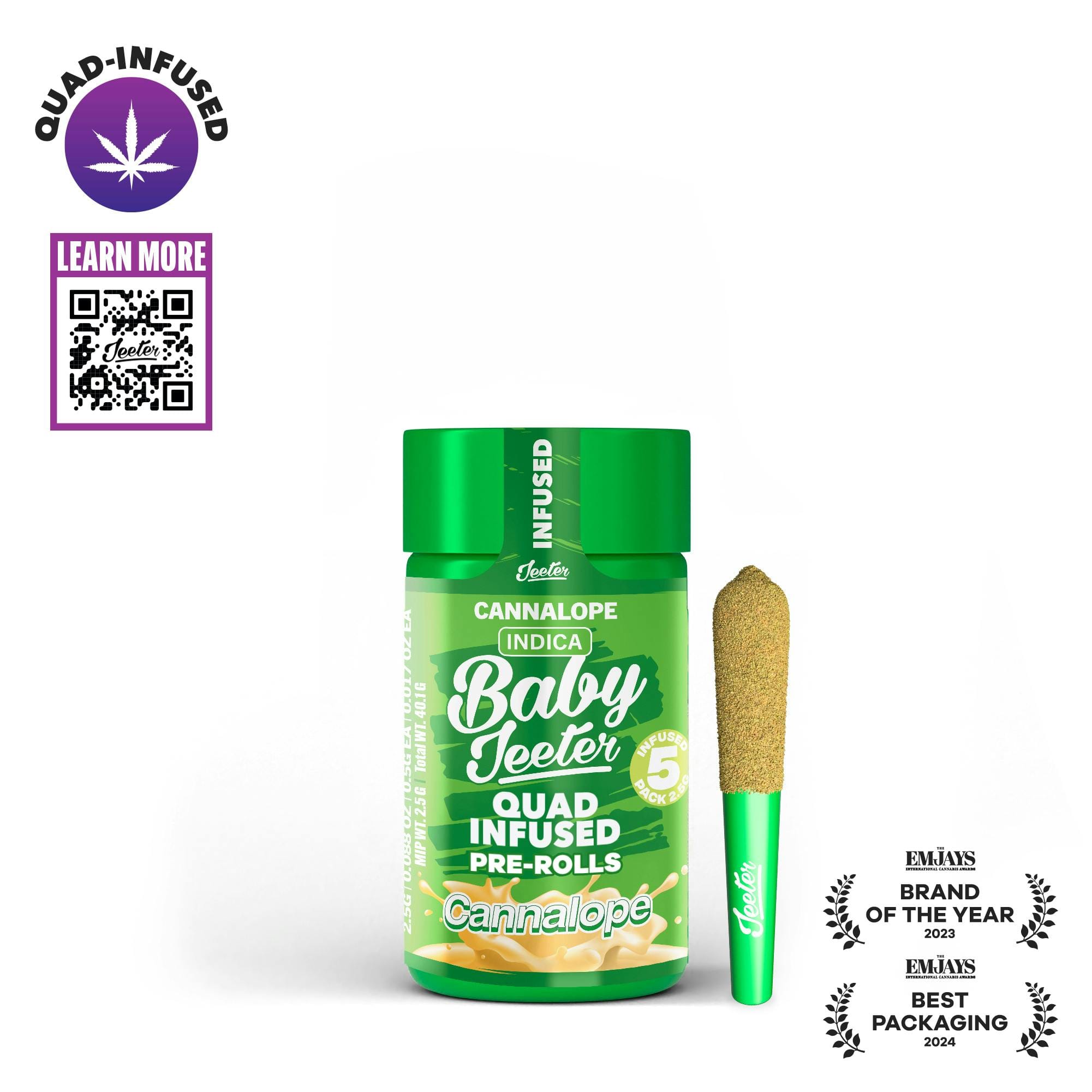 Baby Jeeter | Quad-Infused - Cannalope - Jeeter -  - $47 - Infused Pre-Rolls