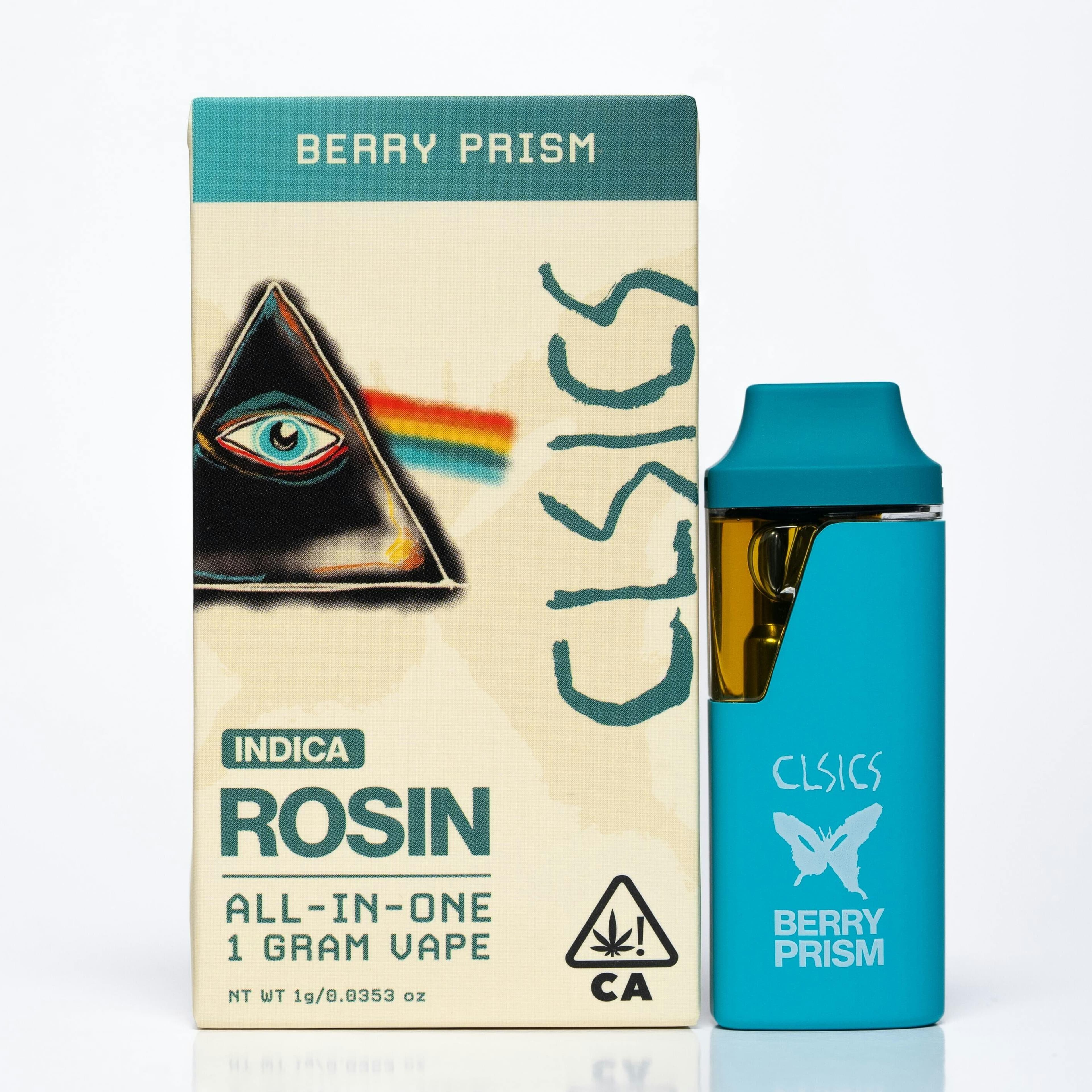 Berry Prism - LIVE ROSIN ALL IN ONE VAPE 1g - CLSICS Rosin & Rosin Infused Pre Rolls - - $39.61 - Vapes