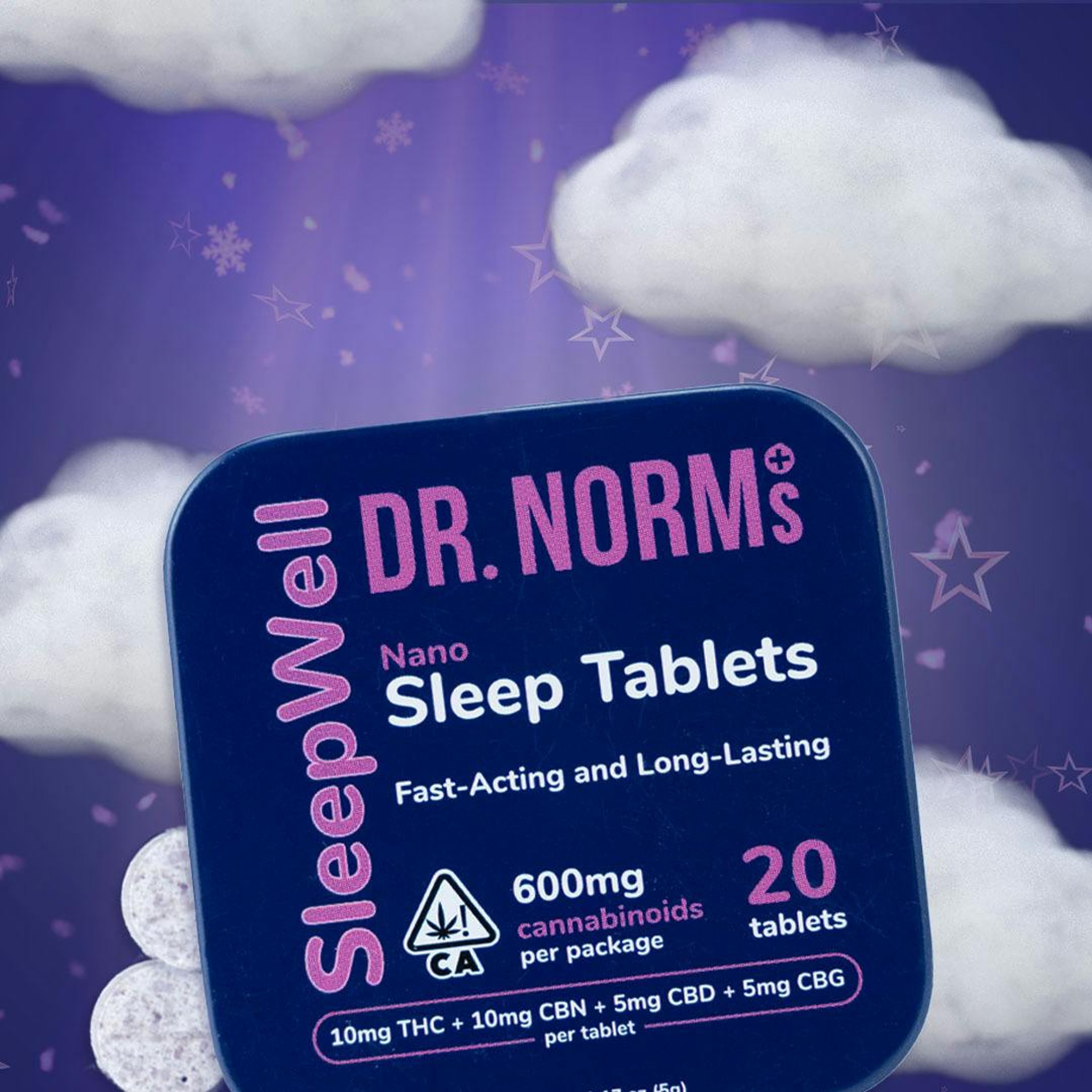 SleepWell Nano Sleep Tablets - Dr. Norm's - 20 Tablets - $39.99 - Capsules & Tablets