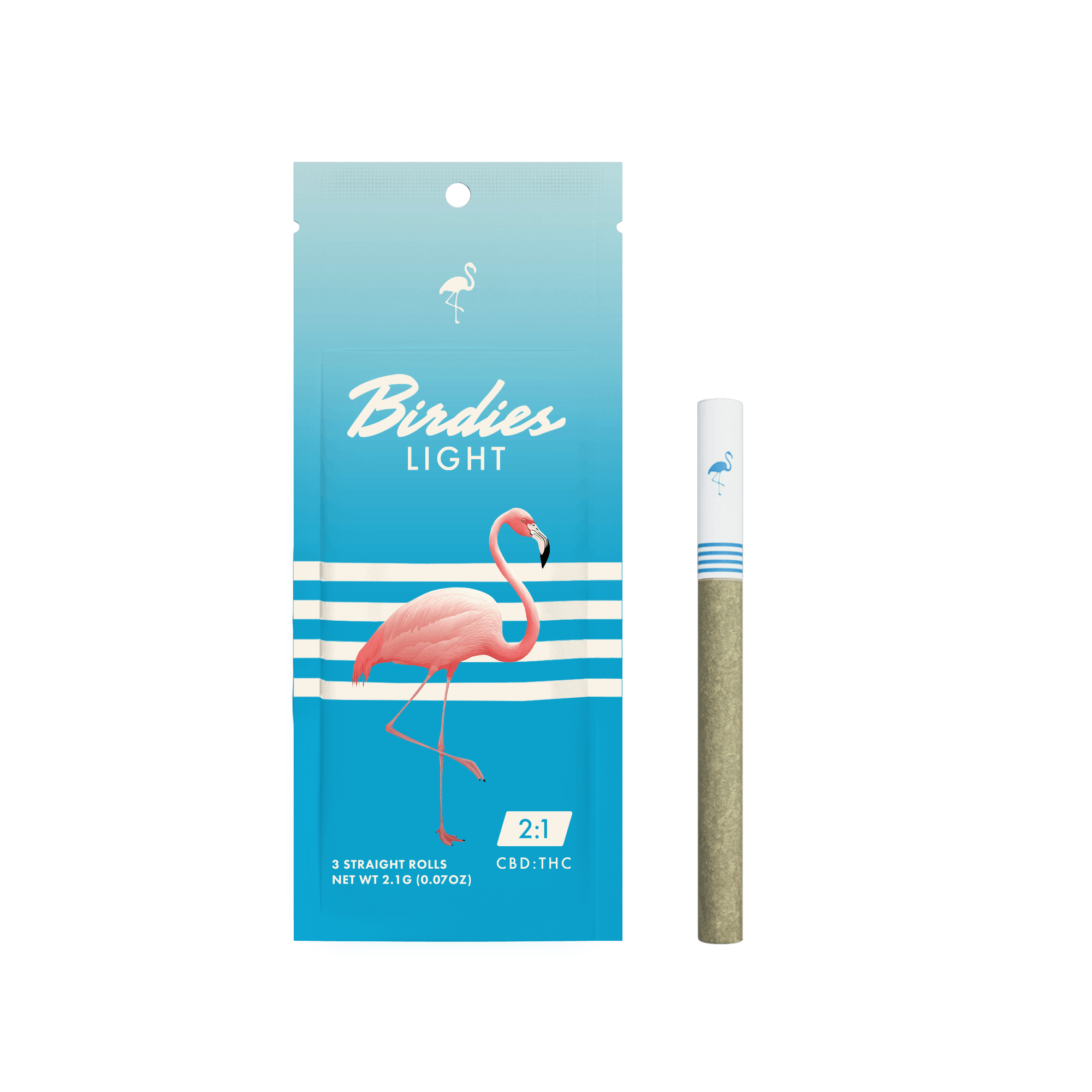 Pre-roll - Light 2:1 CBD:THC 3pk - Birdies - 3pk - $15 - Pre-Roll