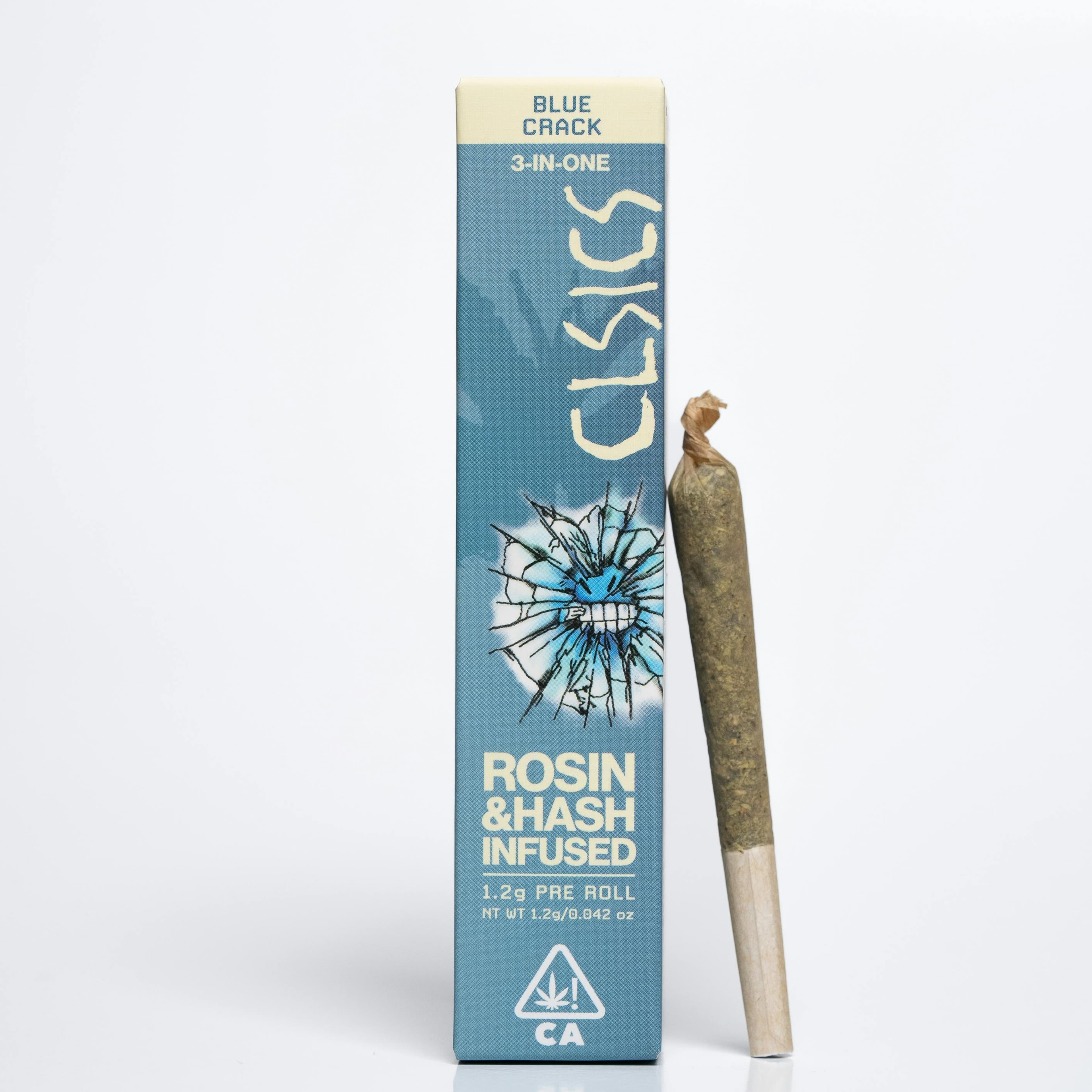 Blue Crack (S) - TRIFECTA 1.2g Hash/Rosin/Flower Infused Pre Roll - CLSICS Rosin & Rosin Infused Pre Rolls - - $18.99 - Preroll