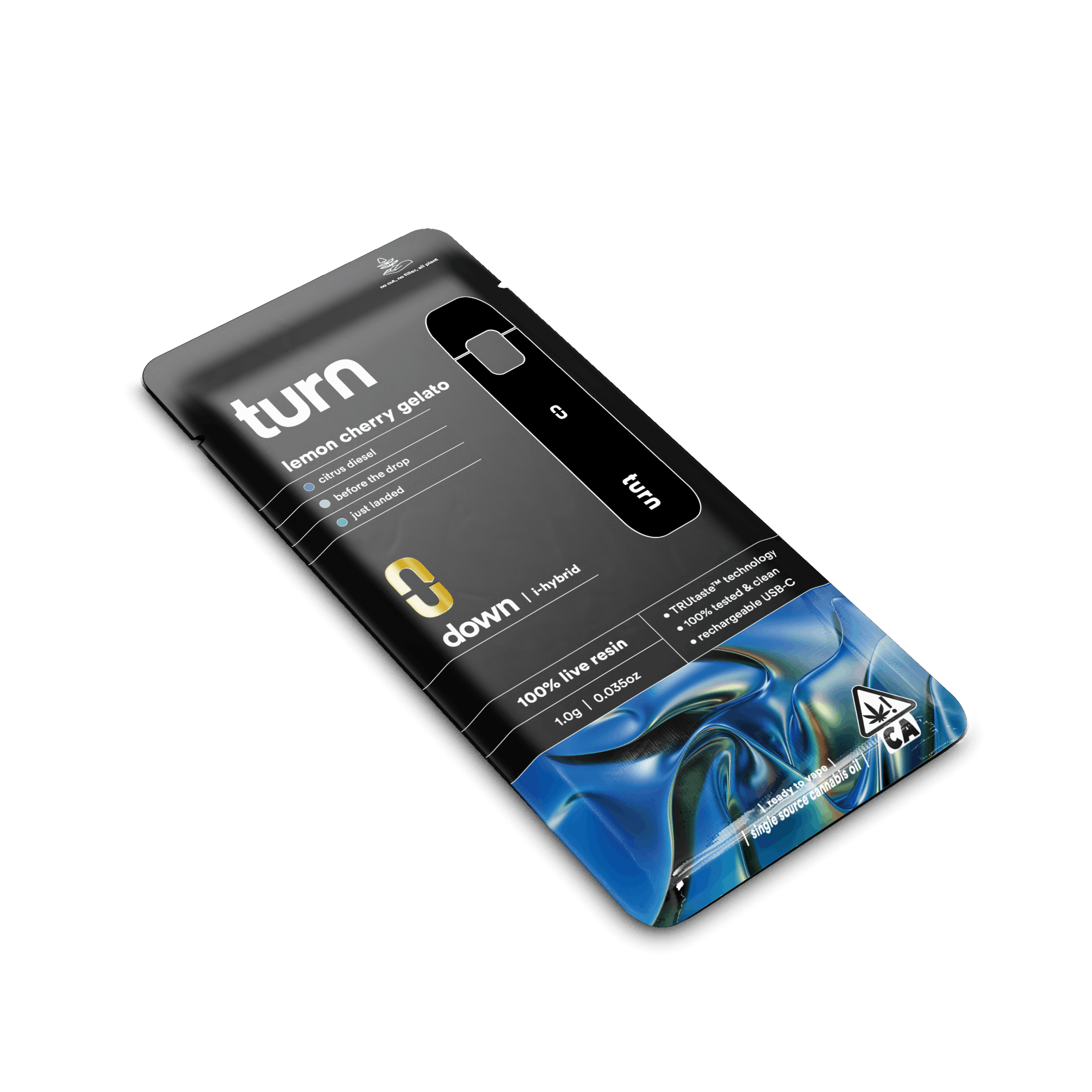 Turn Down Live Resin | 1g - Lemon Cherry Gelato - AIO - Indica Hybrid - Turn - - $37 - All-In-Ones