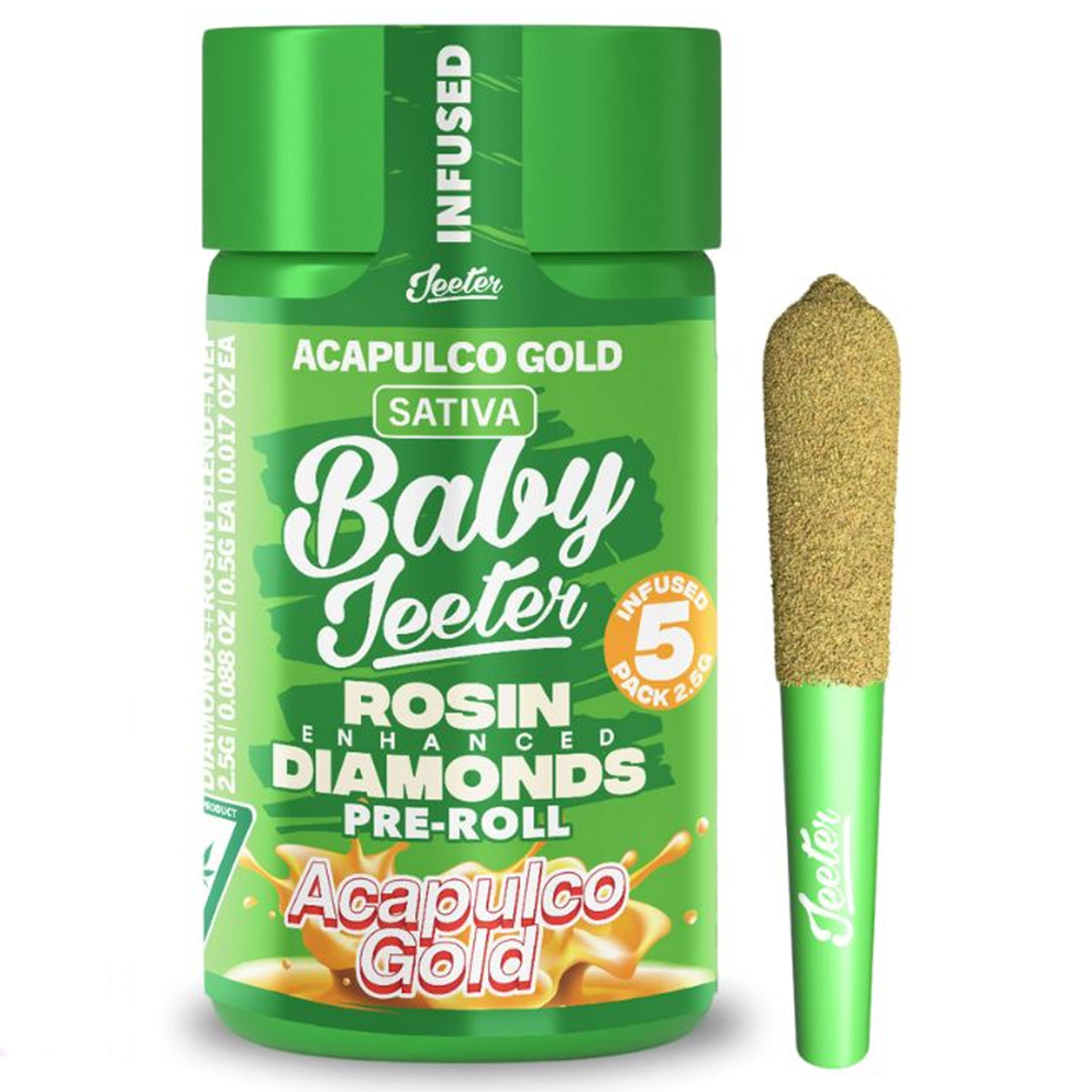 Acapulco Gold (S) Baby Infused 5pk *B2G1 EVERYDAY* - Jeeter - Acapulco Gold (S) - $31.49 - Pre-Rolls