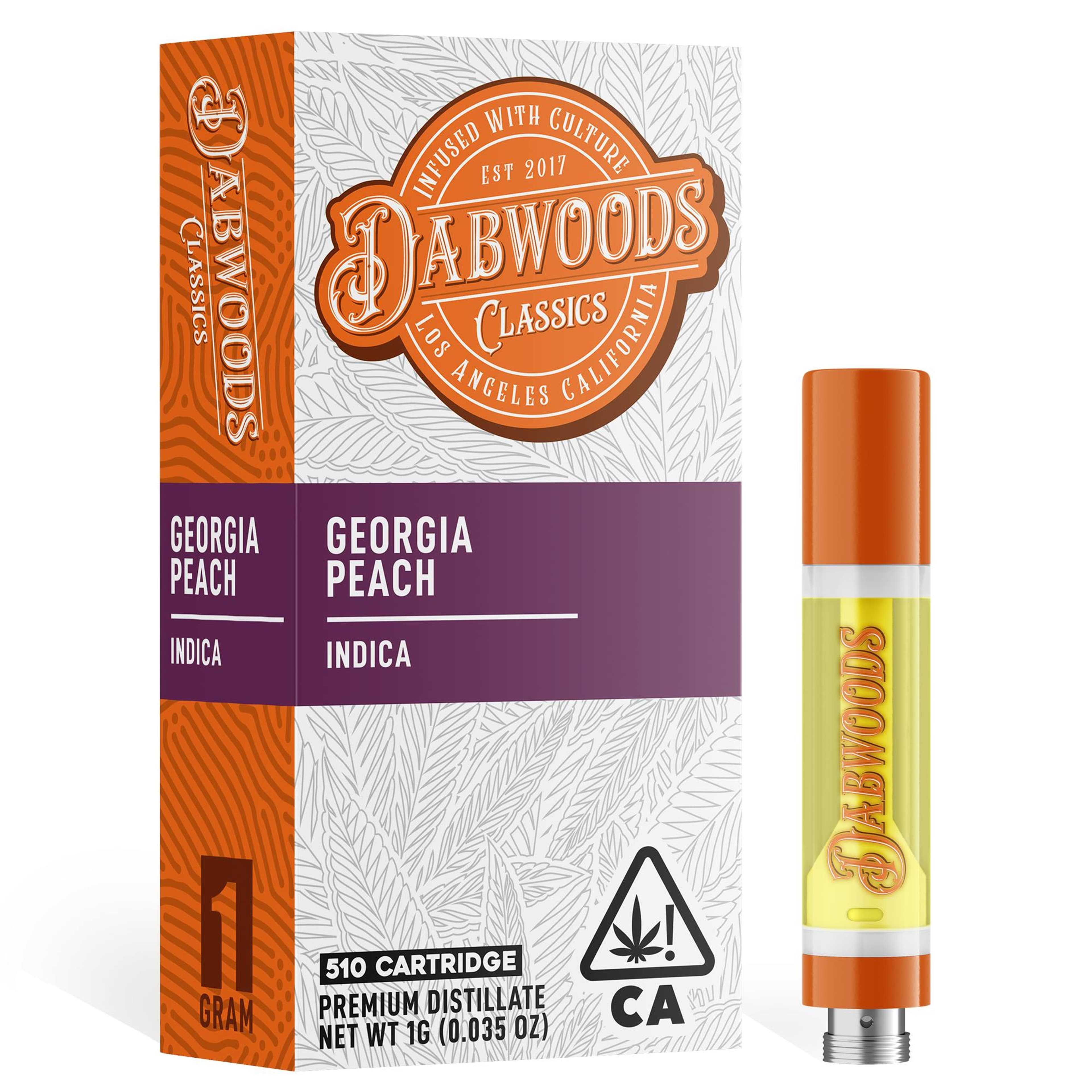 Dabwoods | 510 CART 1g - Georgia Peach - Indica - Dabwoods - - $20.50 - Vape Carts