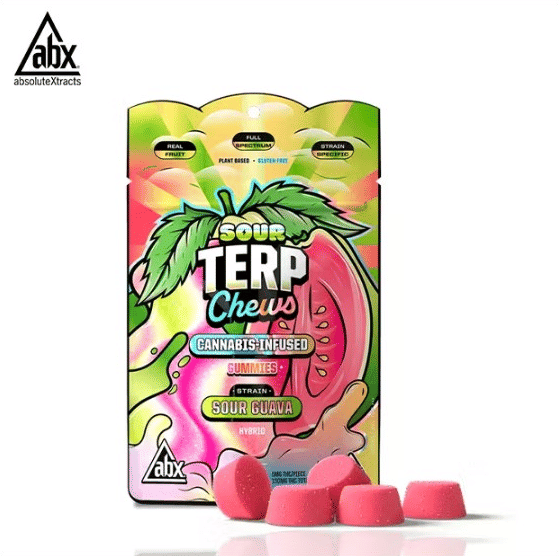 ABX - Sour Guava - Terp Chews Gummies - 100mg - ABX -  - $11.99 - Edibles