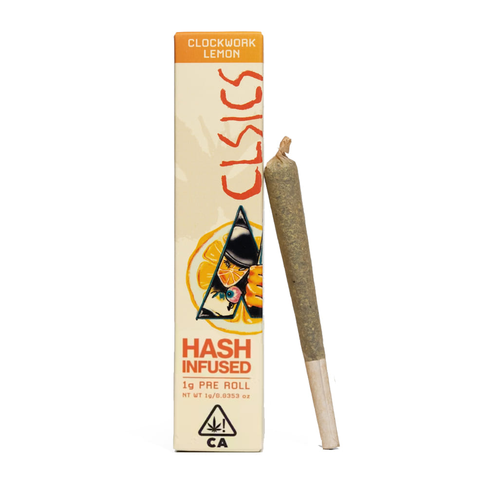Clockwork Lemon (S) Hash Preroll - 1g - CLSICS - Clockwork Lemon (S) - $11.45 - Pre-Rolls