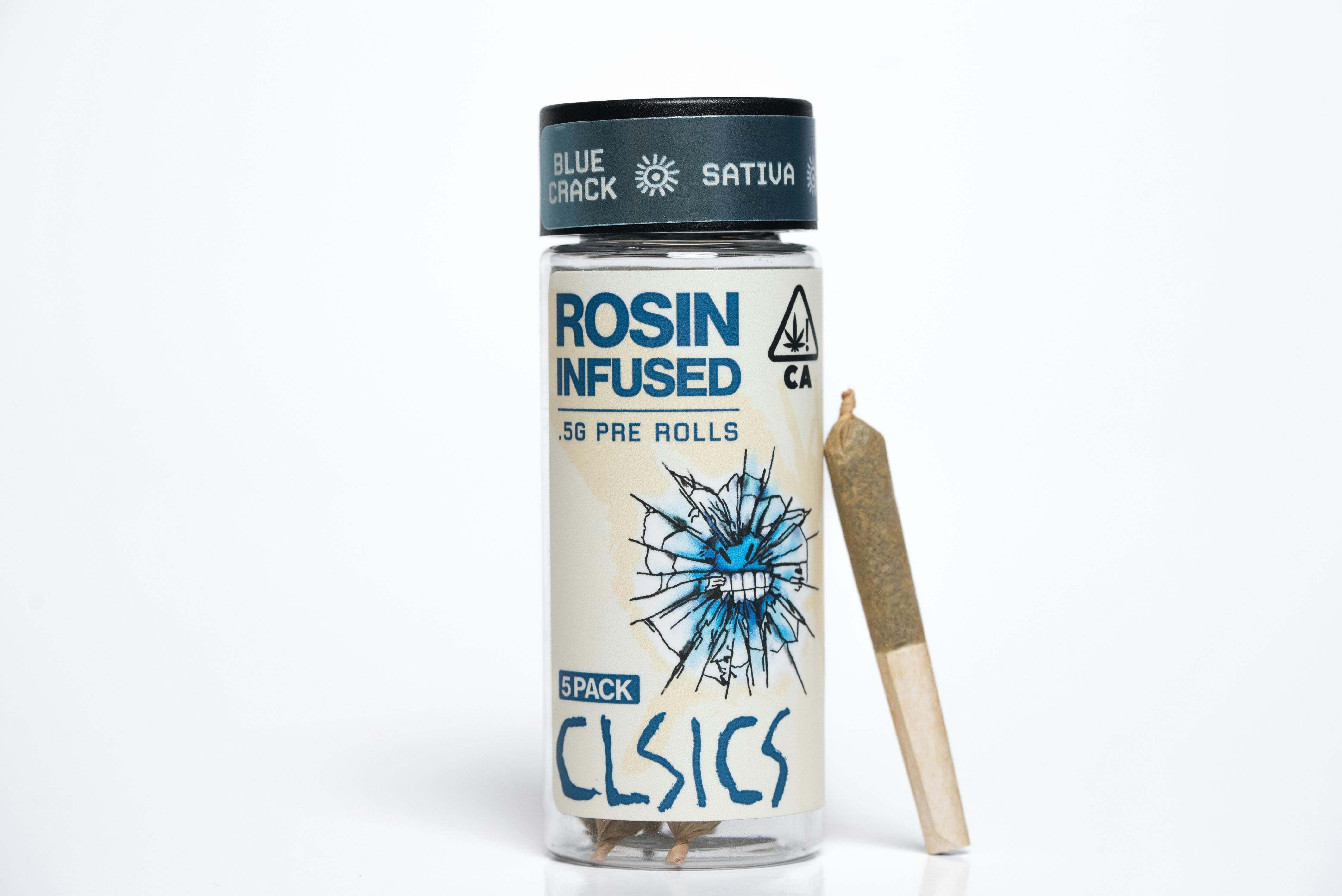 CLSICS: Blue Crack - 5Pk .5g Rosin Infused Pre Rolls - CLSICS -  - $48 - Pre-Rolls