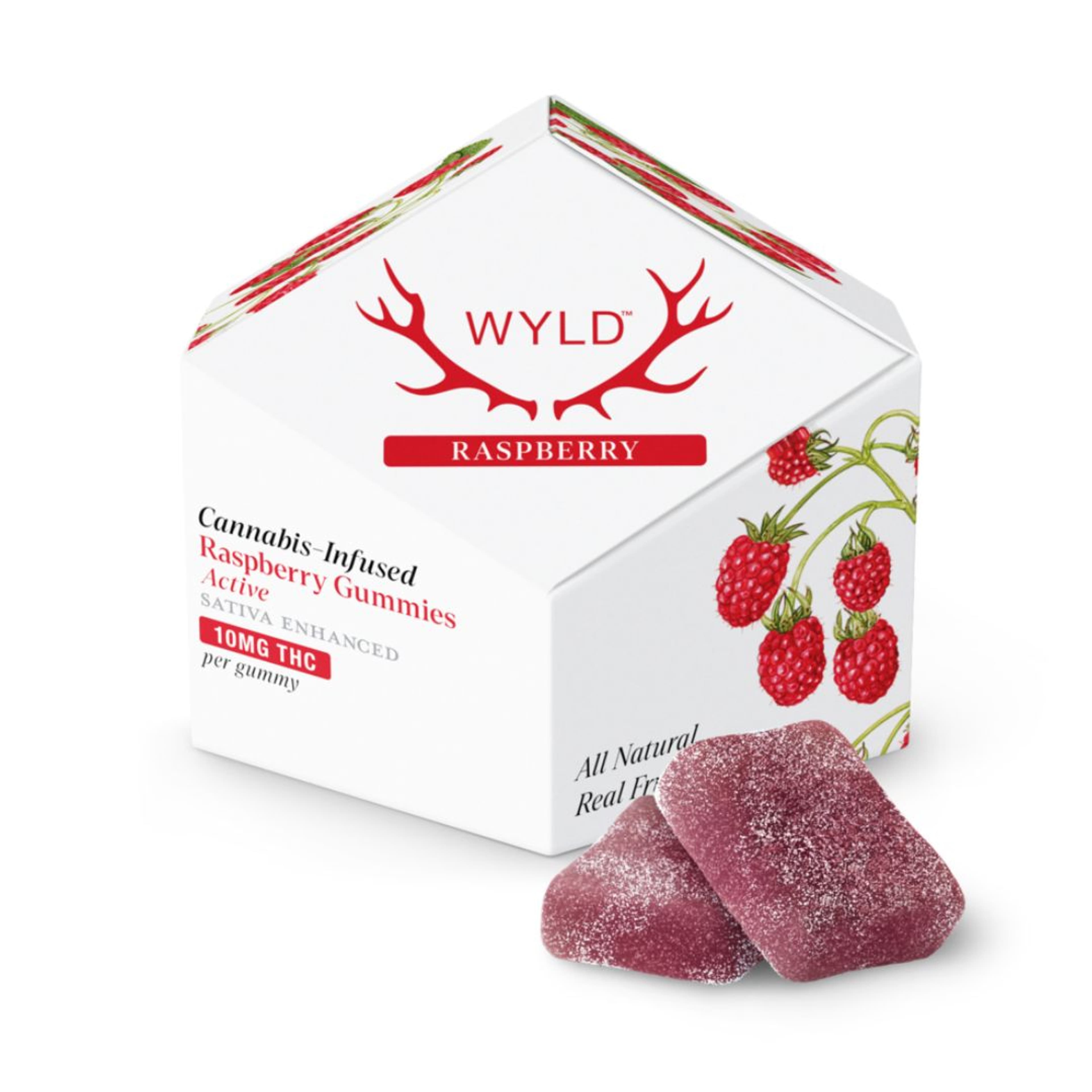 Raspberry Gummies 100mg - Wyld - - $17.24 - Edible