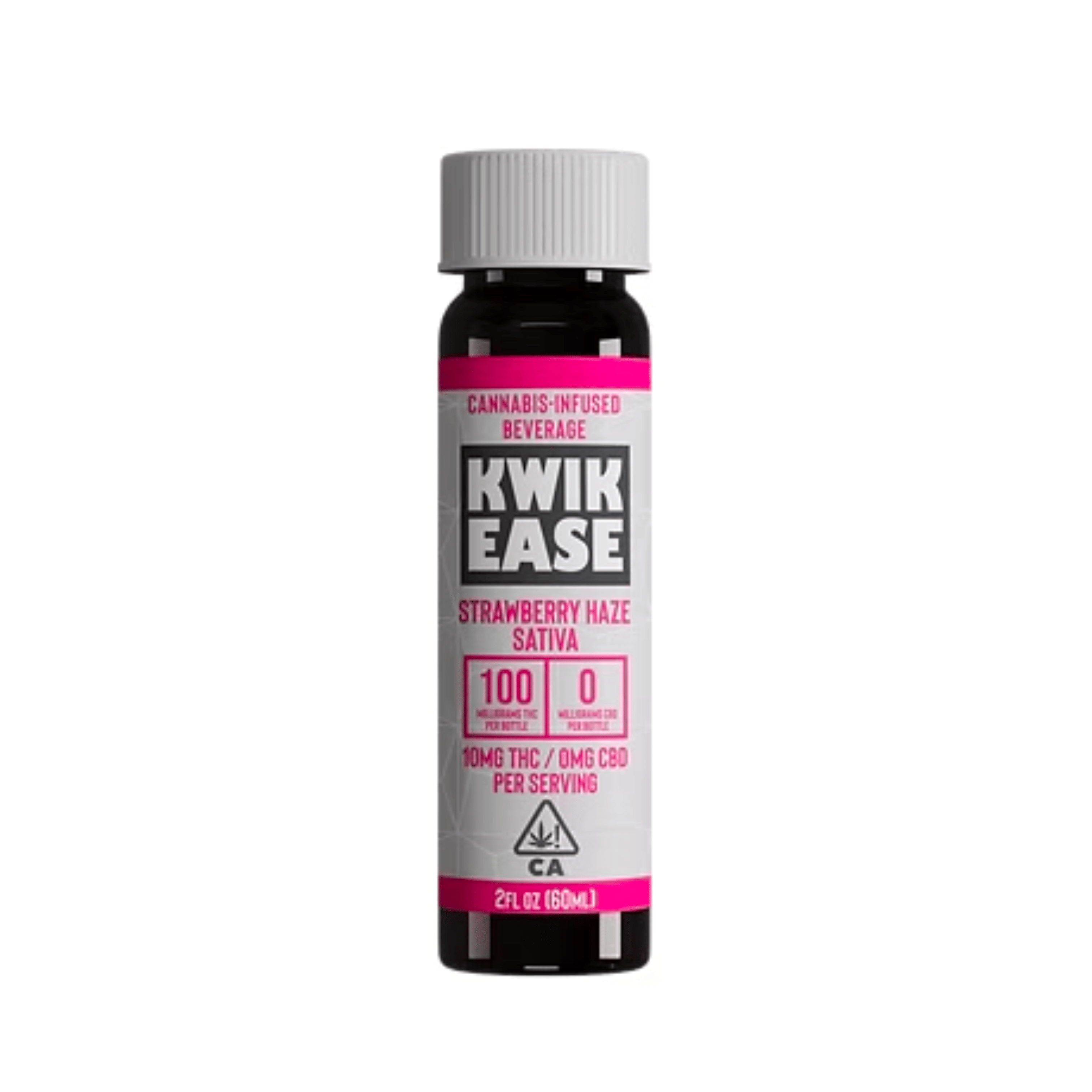 Kwik Ease | Strawberry Haze Sativa Infused Beverage Shot 2 fl oz - 100mg - Manzanita Naturals -  - $12 - Beverages/Drinks