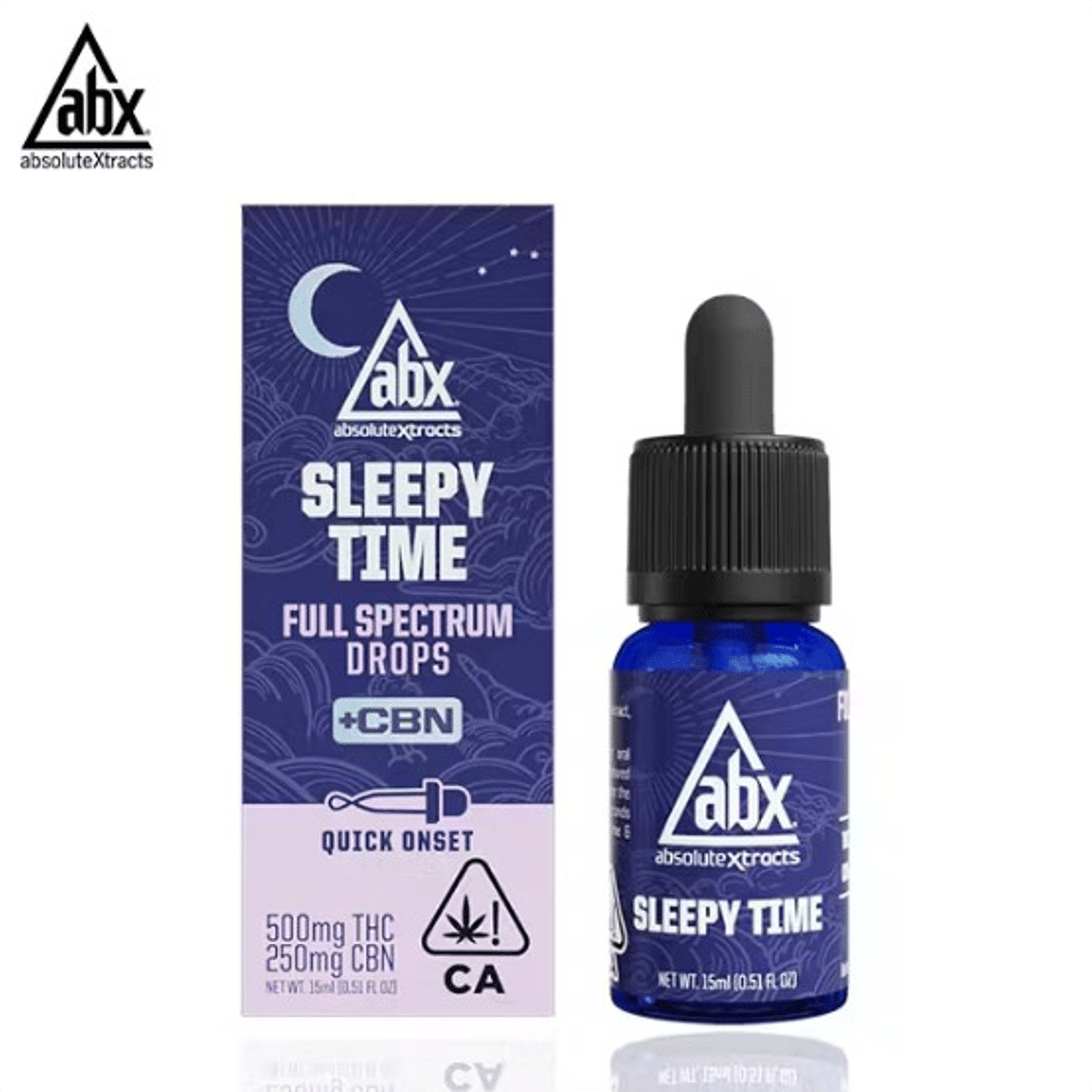 ABX - Sleepy Time Drops + CBN - 500mg THC / 250mg CBN - 15ml - ABX - - $35.99 - Tincture & FSO & Capsule