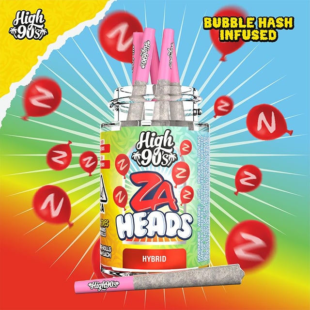 ZA Heads | 0.5g Bubble Hash Infused Pre-Rolls 5 Pack