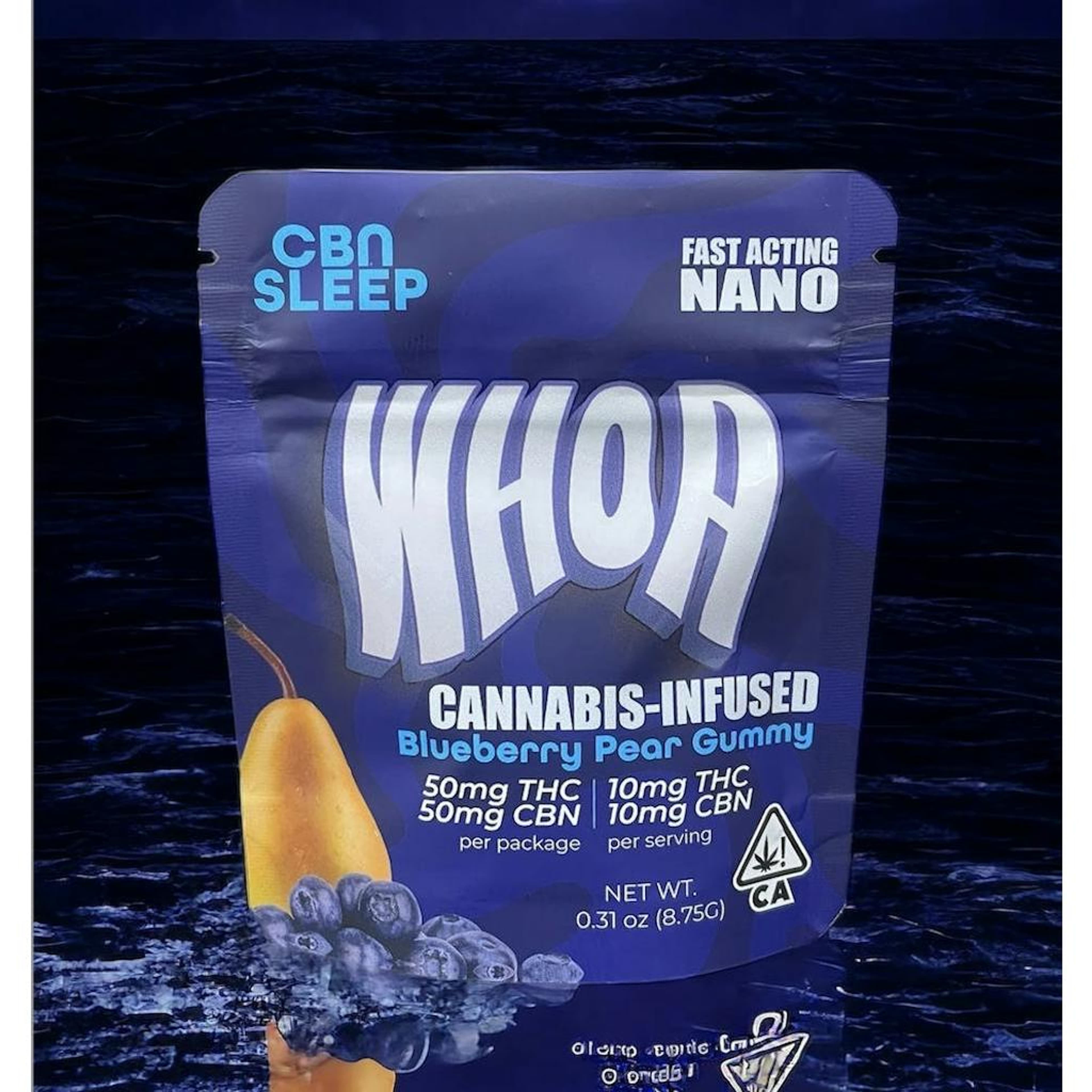BLUEBERRY PEAR 50THC 50CBN 1:1 - WHOA - - $5 - Edibles