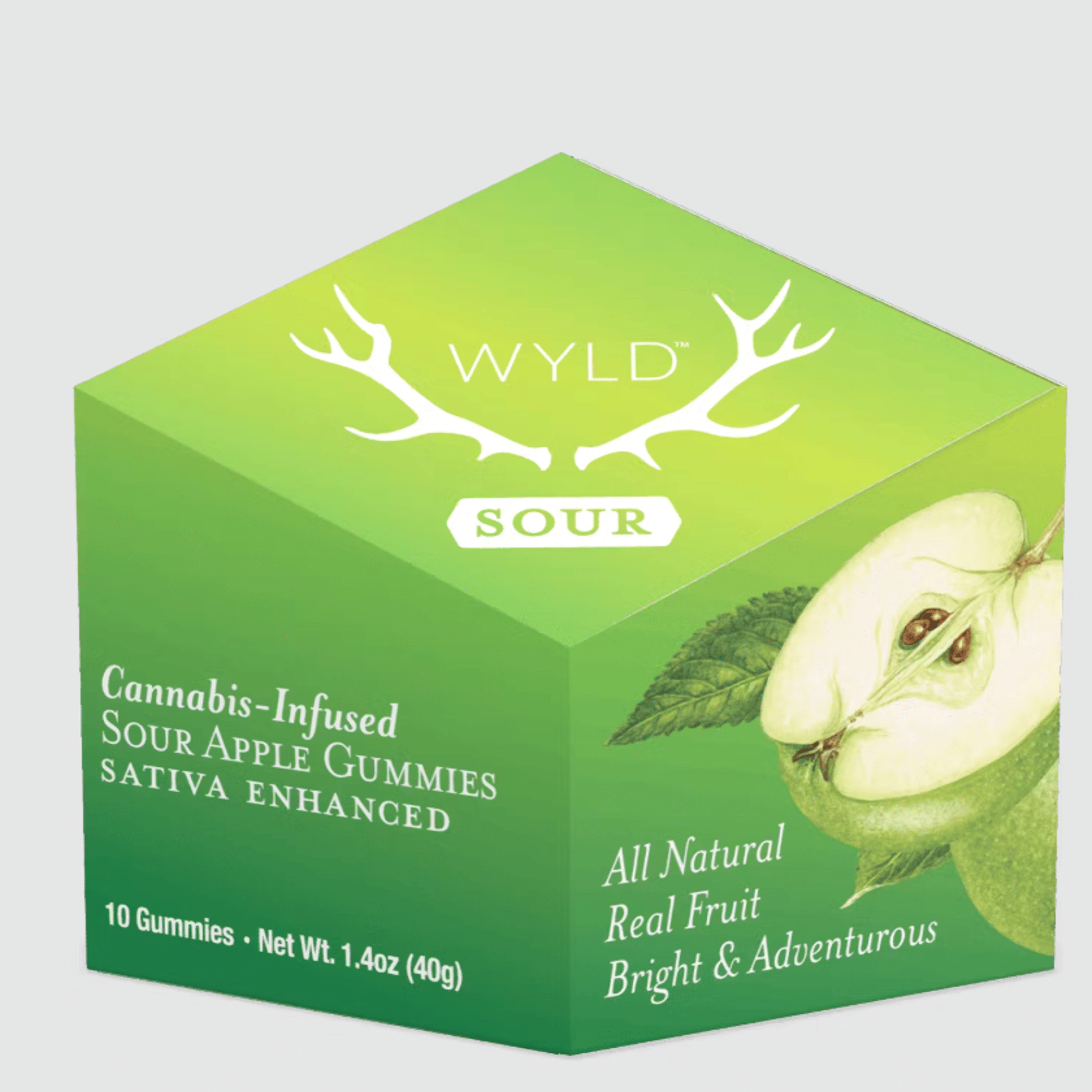 WYLD: Sativa Sour Apple Gummies - 100mg - WYLD - - $16 - Edibles