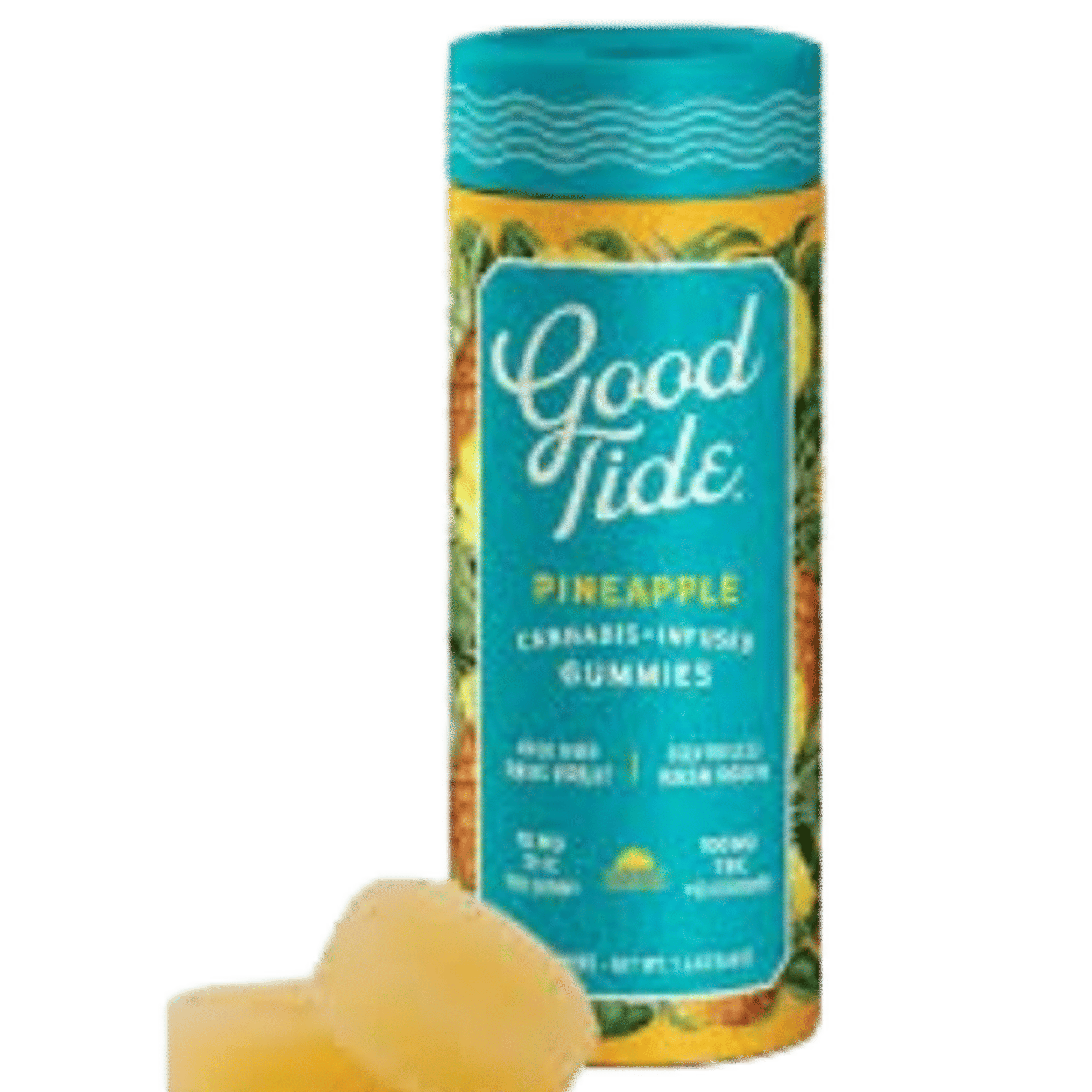 Pineapple - "Uplifting" Solventless Hash Rosin Gummies - Edibles - Good Tide - 10 Gummies - $19.99 - Edibles