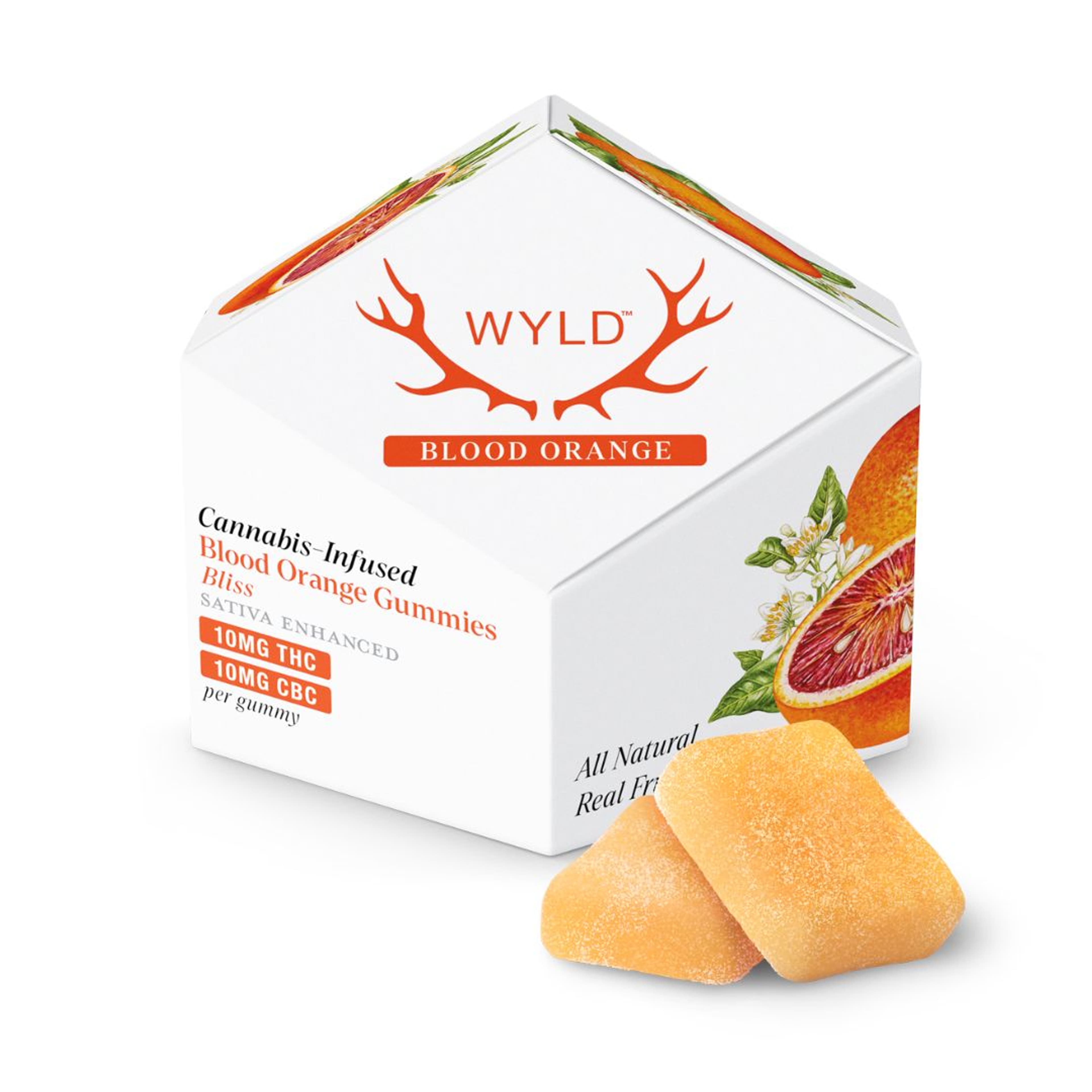 Blood Orange 1:1 CBC Gummies 100mg - Wyld - - $22.24 - Edible