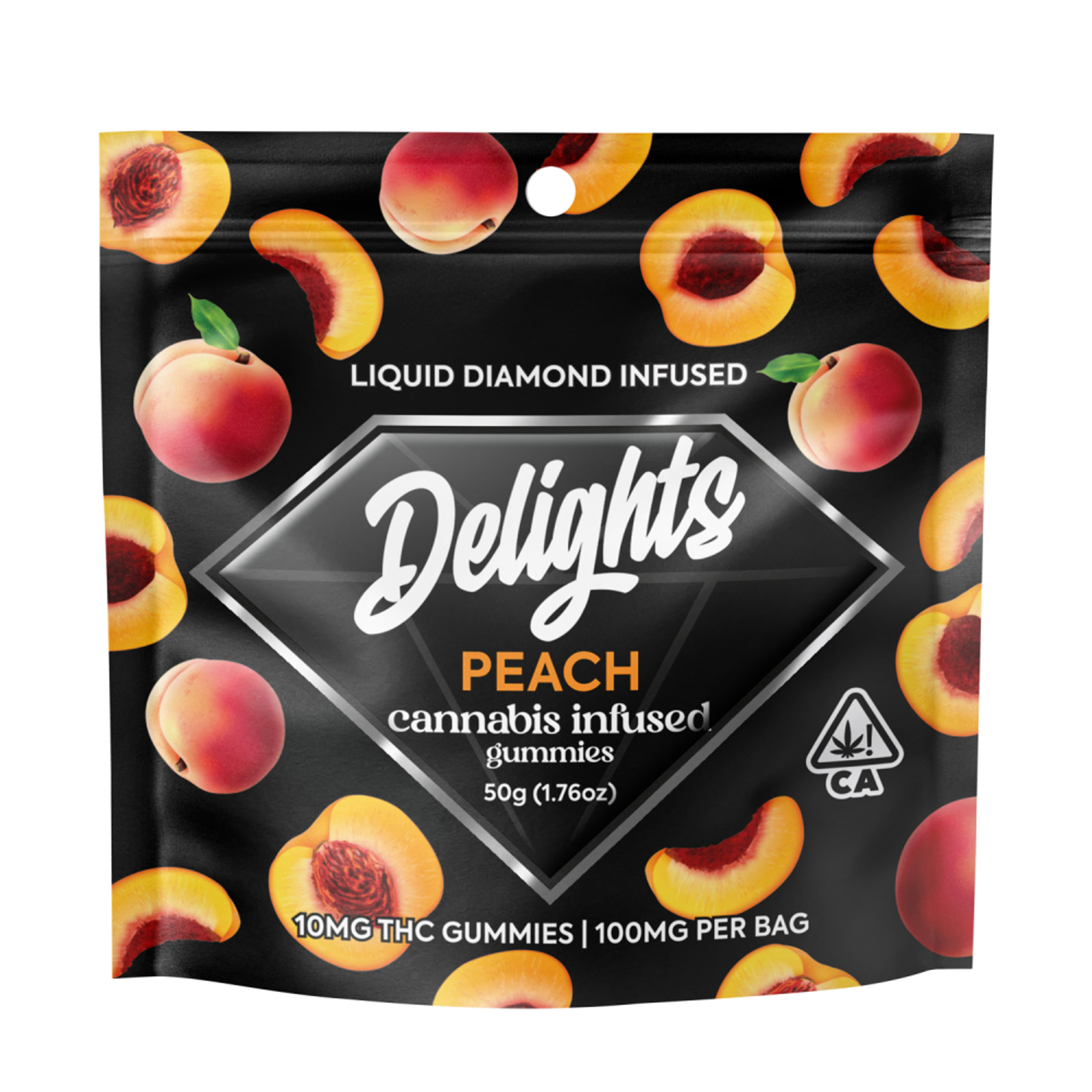 PEACHES LIQUID DIAMONDS GUMMIES - DAB DADDY - - $6 - Edibles
