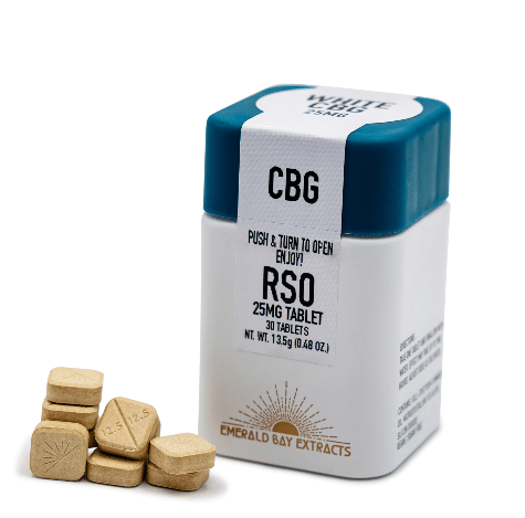 RSO CBG Tablets - Emerald Bay Extracts - White CBG - $50 - Soft Gels & Tablets